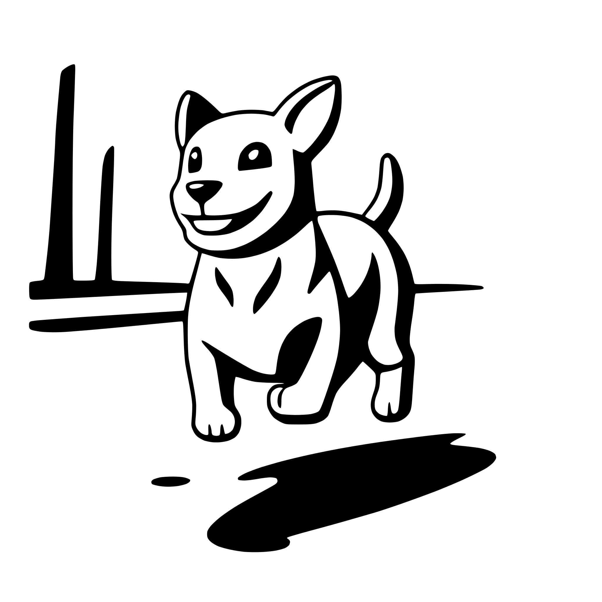 AI-generated SVG of 'dog running in park'