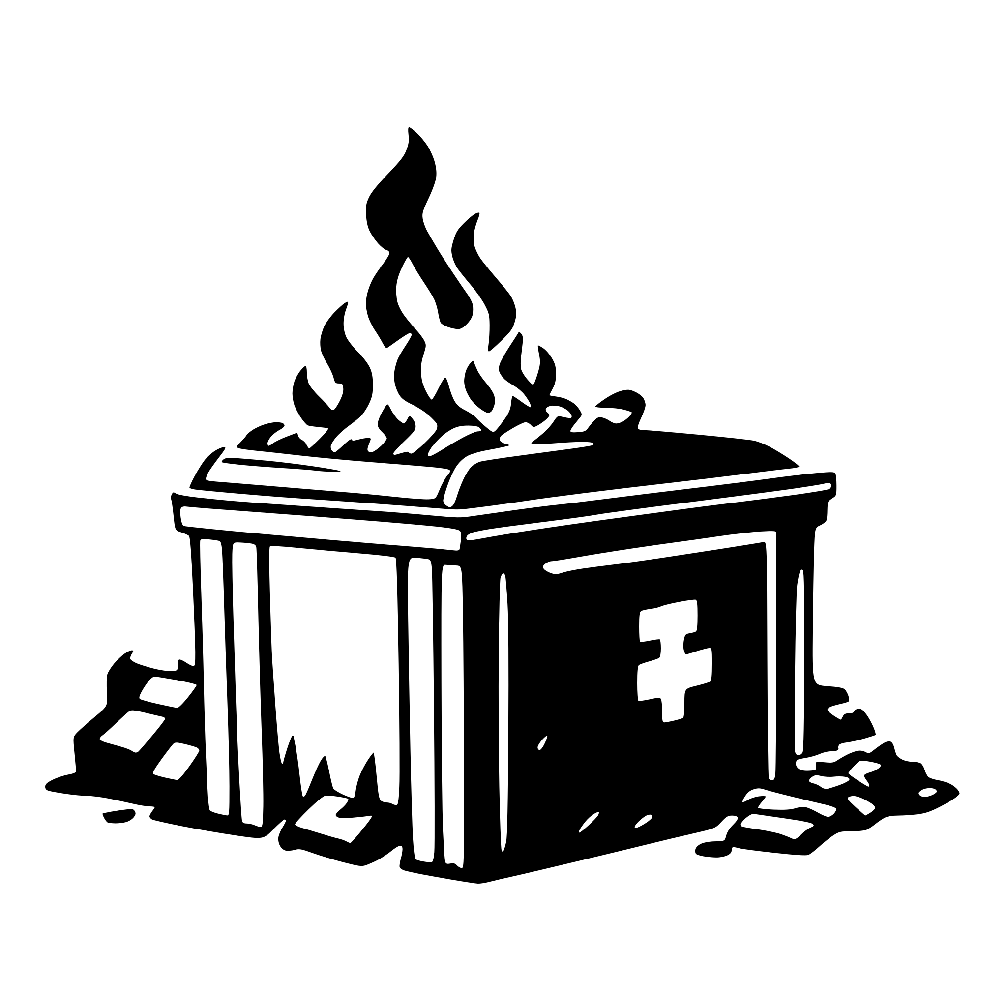 AI-generated SVG of a dumpster fire