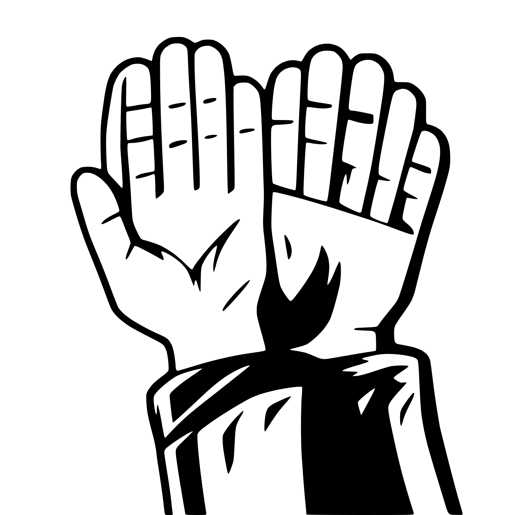 AI-generated SVG of 'hands cupped'