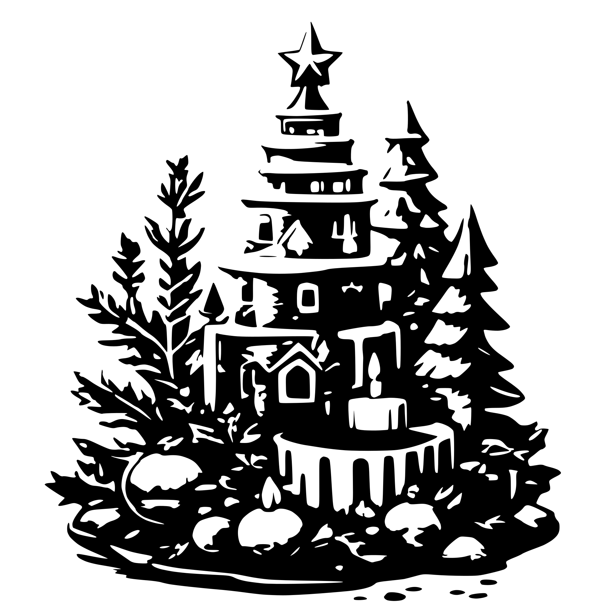 AI-generated SVG of a christmas