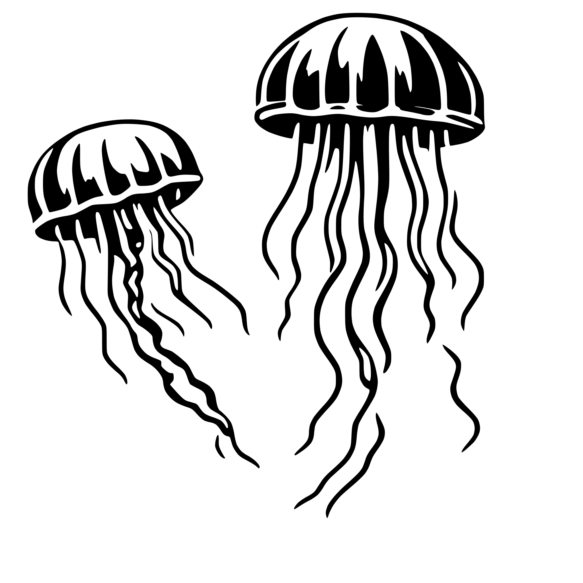 AI-generated SVG of a jellyfish