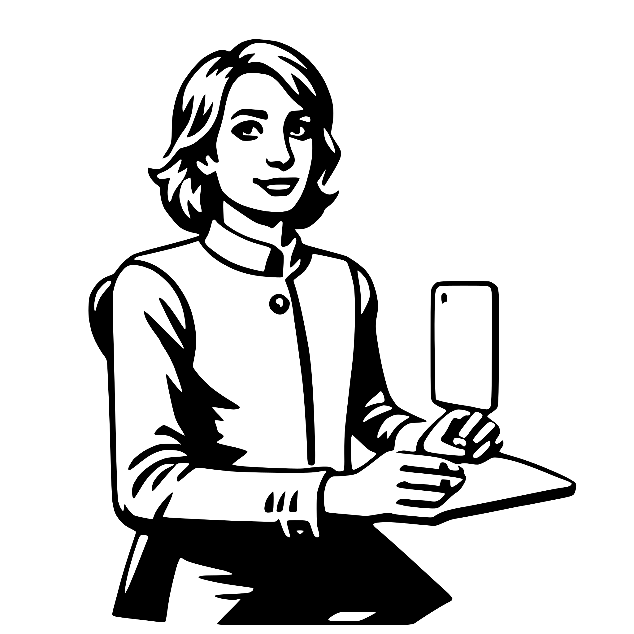AI-generated SVG of a translator