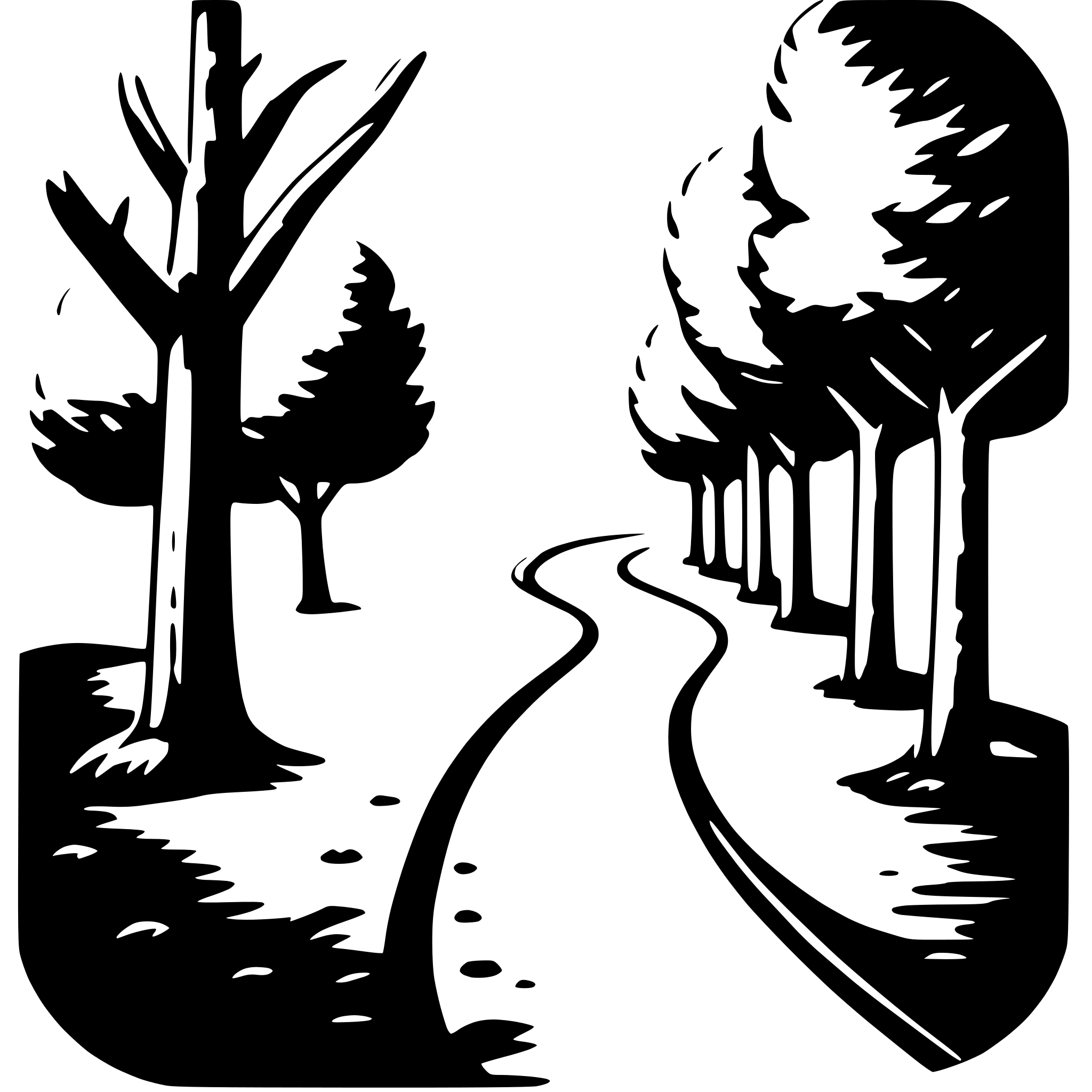 AI-generated SVG of 'woodland path'
