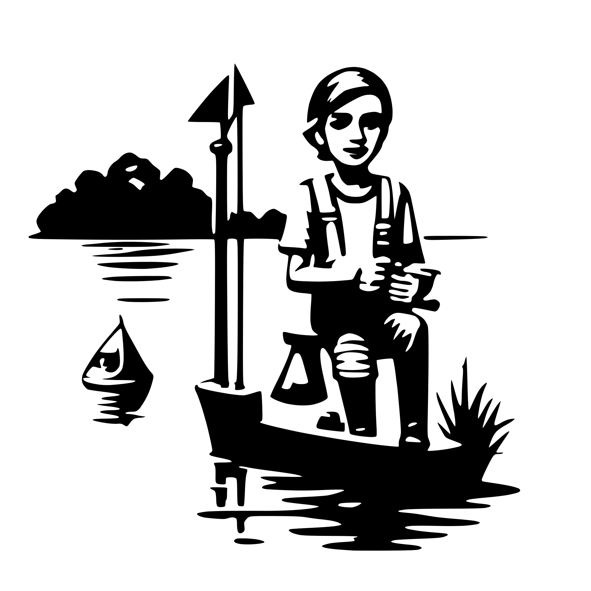 AI-generated SVG of a GOne fishing sign