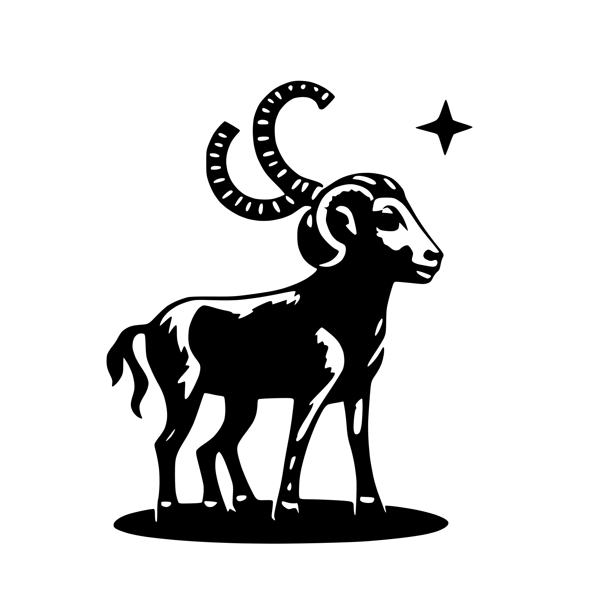 AI-generated SVG of a aries constellation