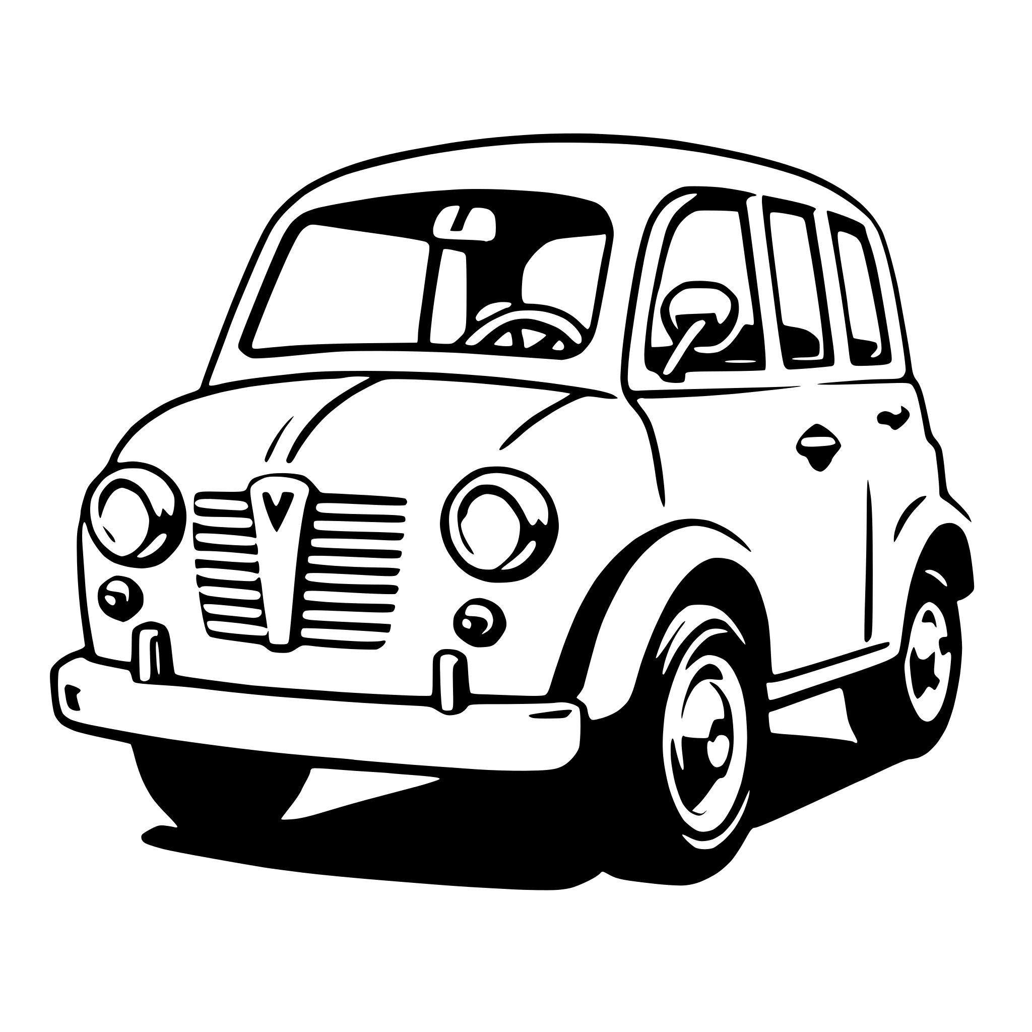 AI-generated SVG of a microcar