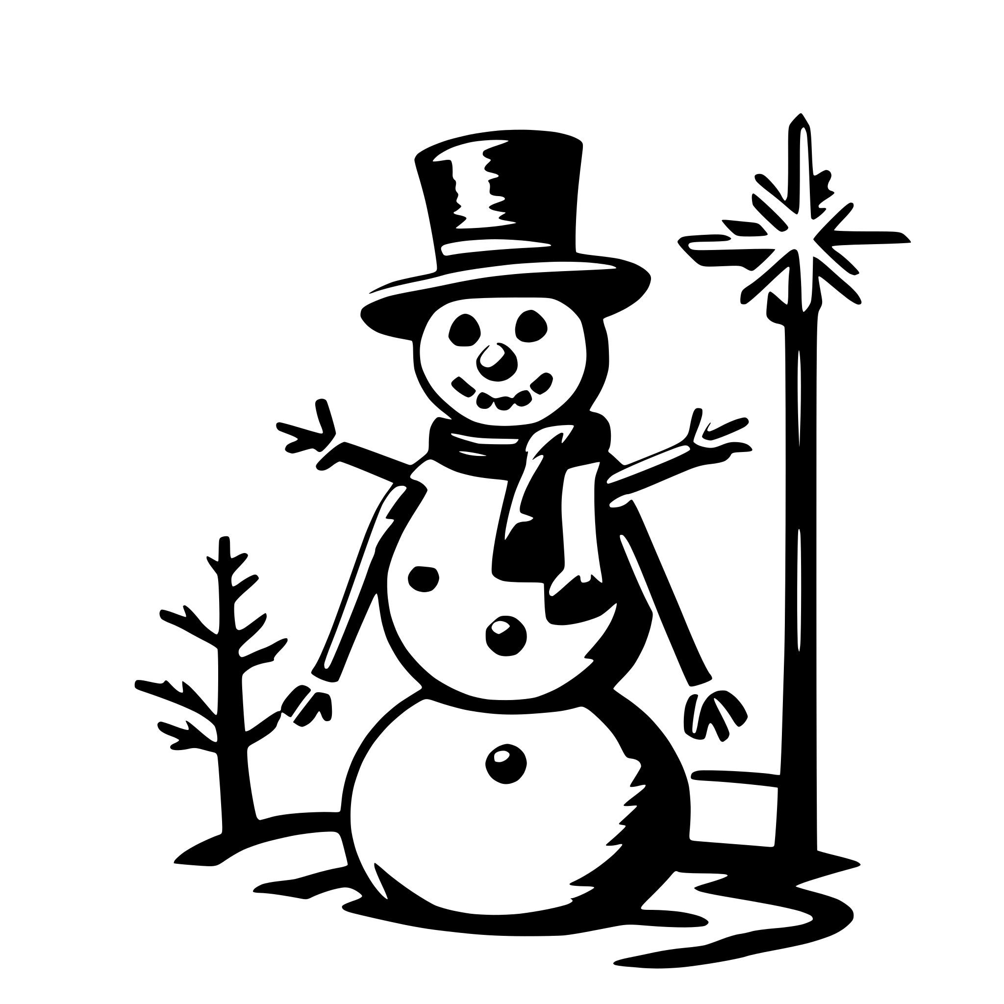 AI-generated SVG of 'snow man'