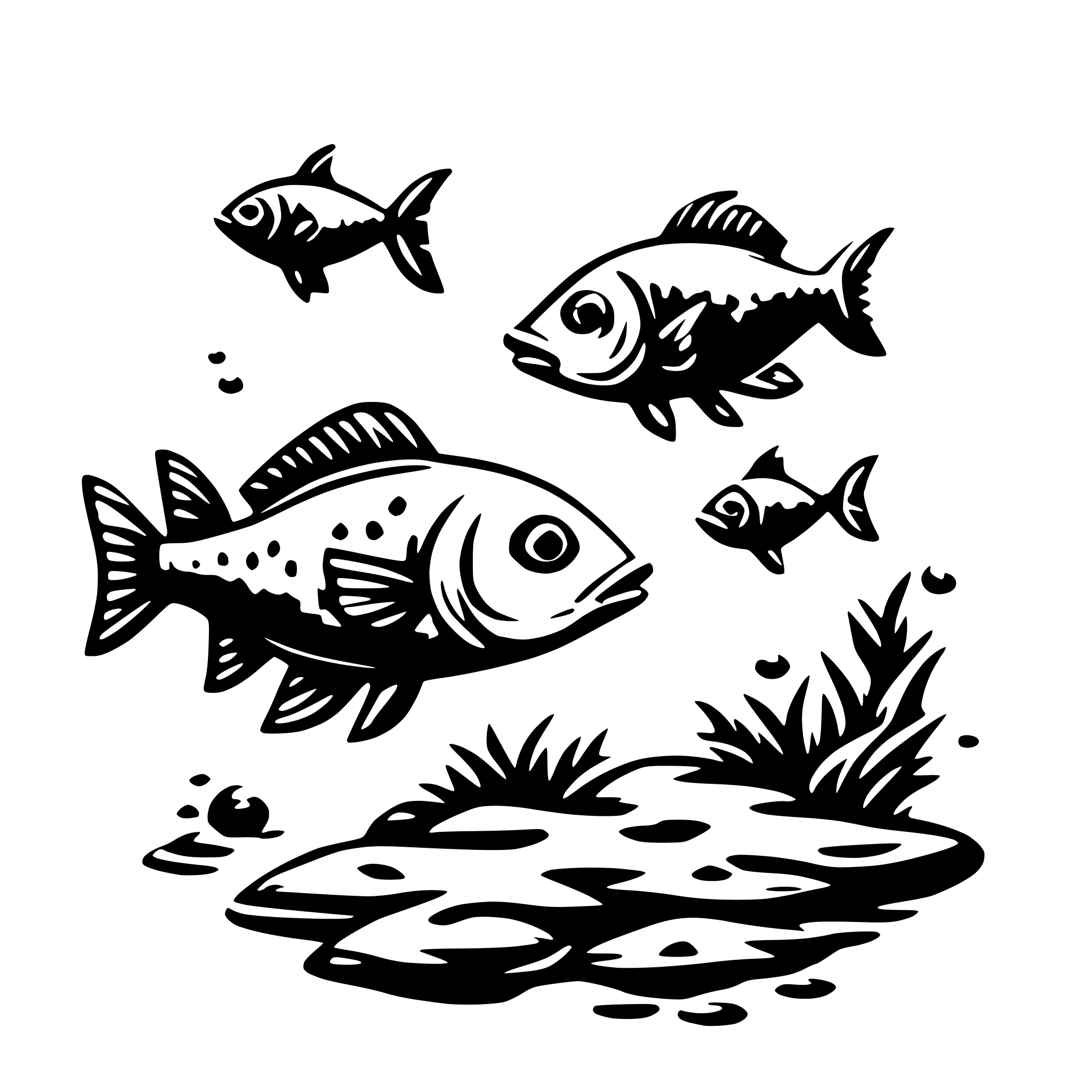 AI-generated SVG of a fishes