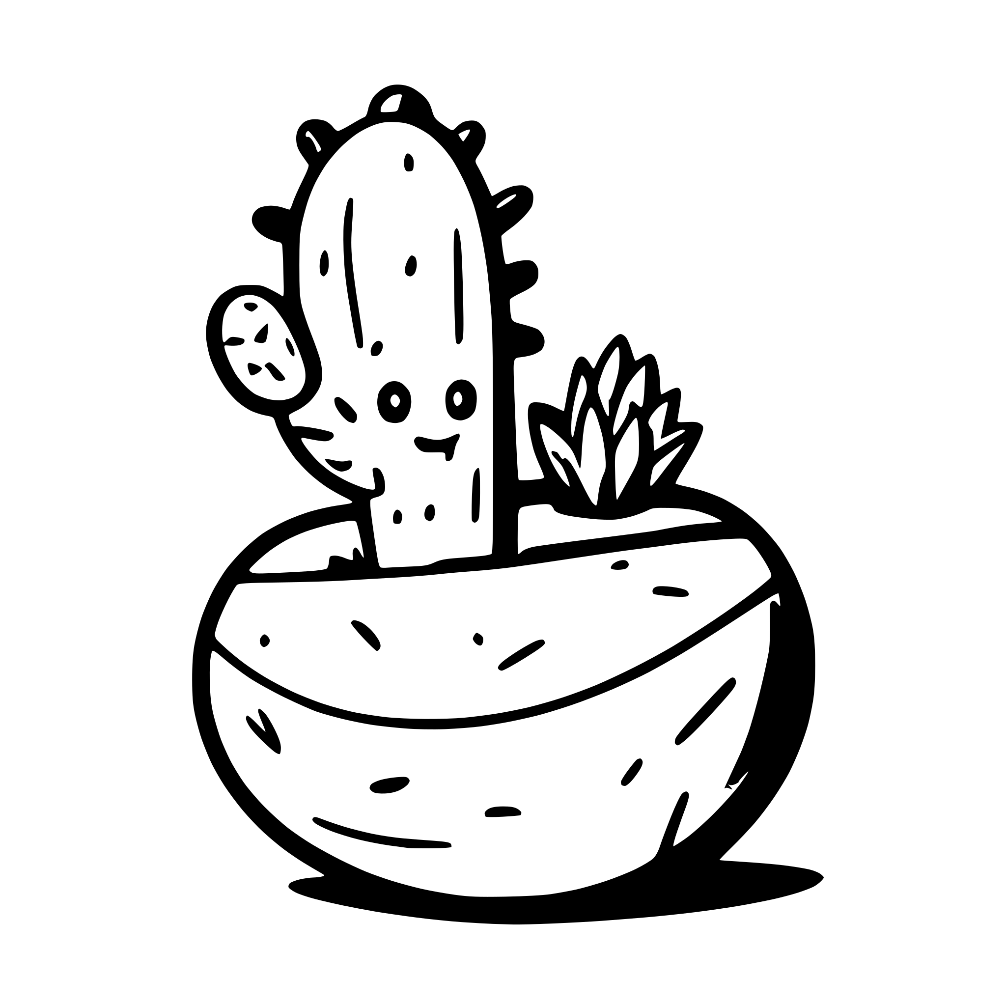 AI-generated SVG of a A minimalist charming cartoon-style illustration of a solitary green cactus and a rolling tumbleweed (perfect sphere) in an empty desert. The cactus has a slightly sad and lonely expression. The style features bold, clean outlines and a vibrant but simple color palette, suitable for a 'no match' screen on a dating app. Isolated on a transparent background, PNG.