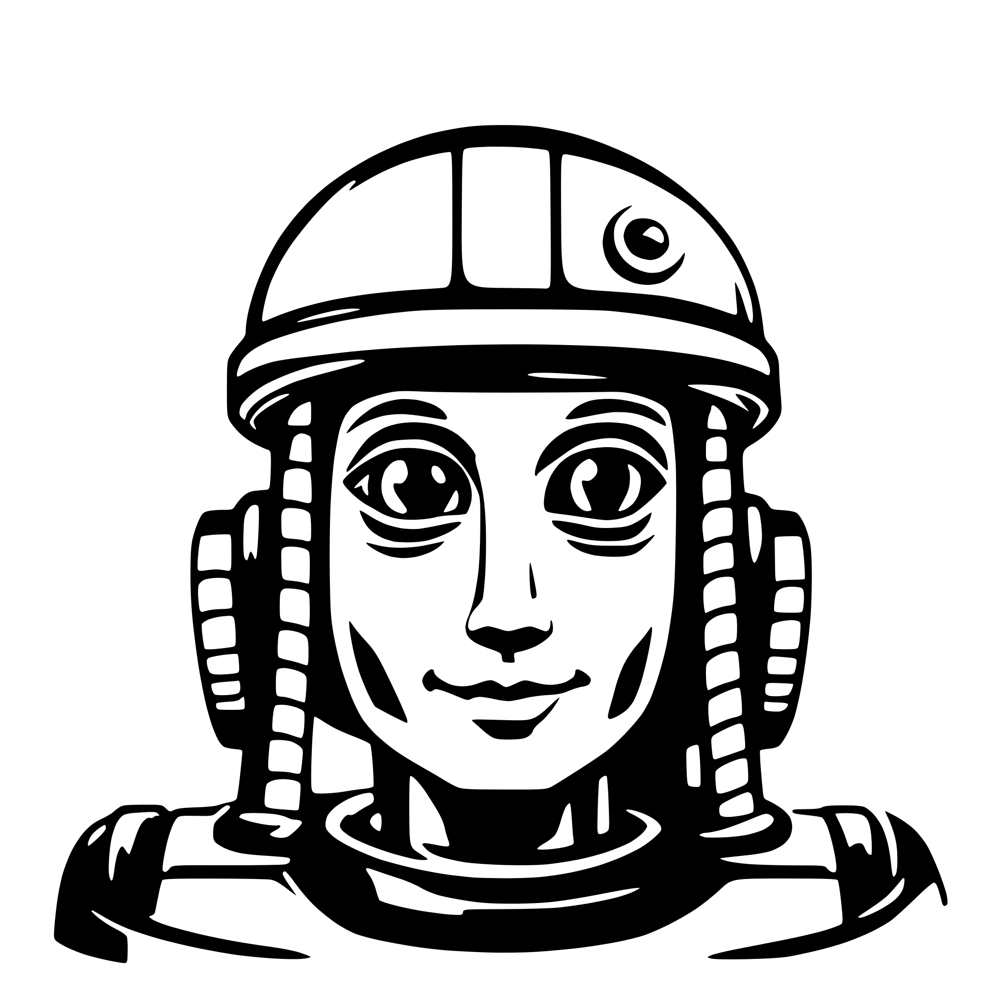 AI-generated SVG of 'avatar robot omantel theme'