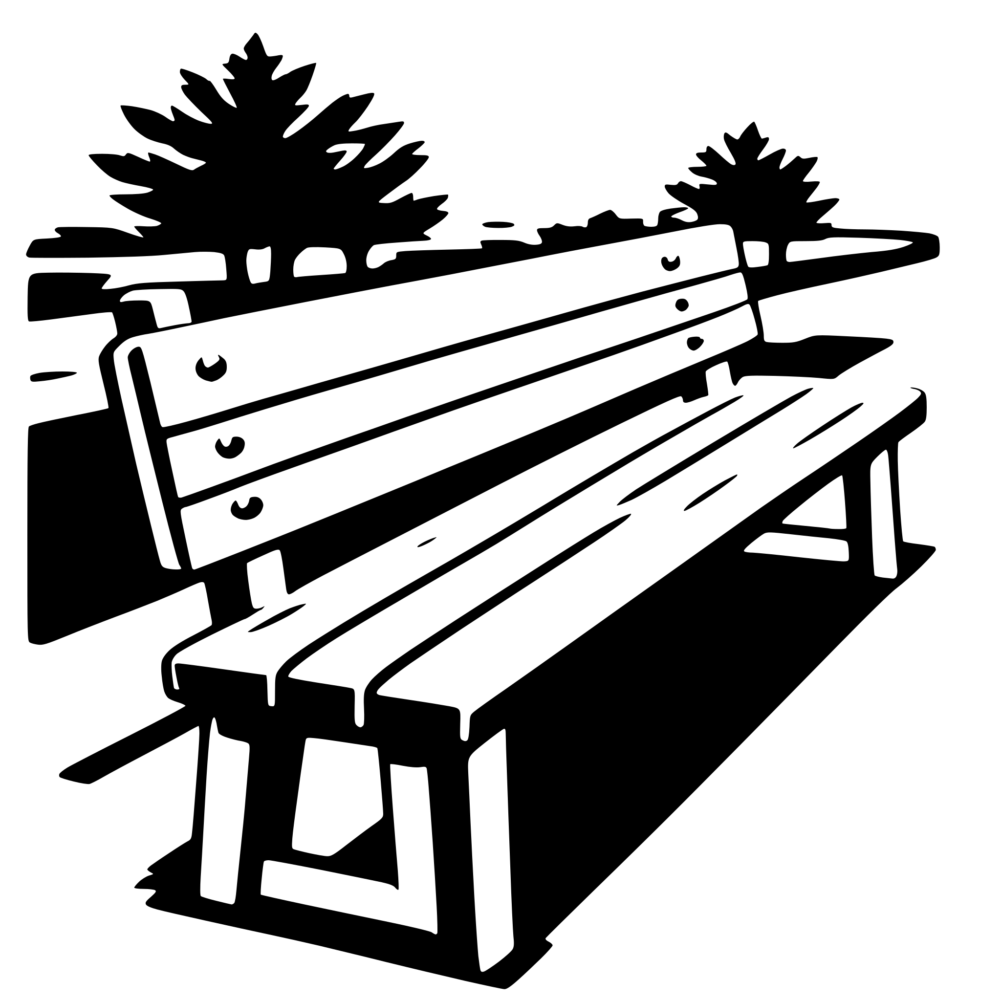 AI-generated SVG of a bench