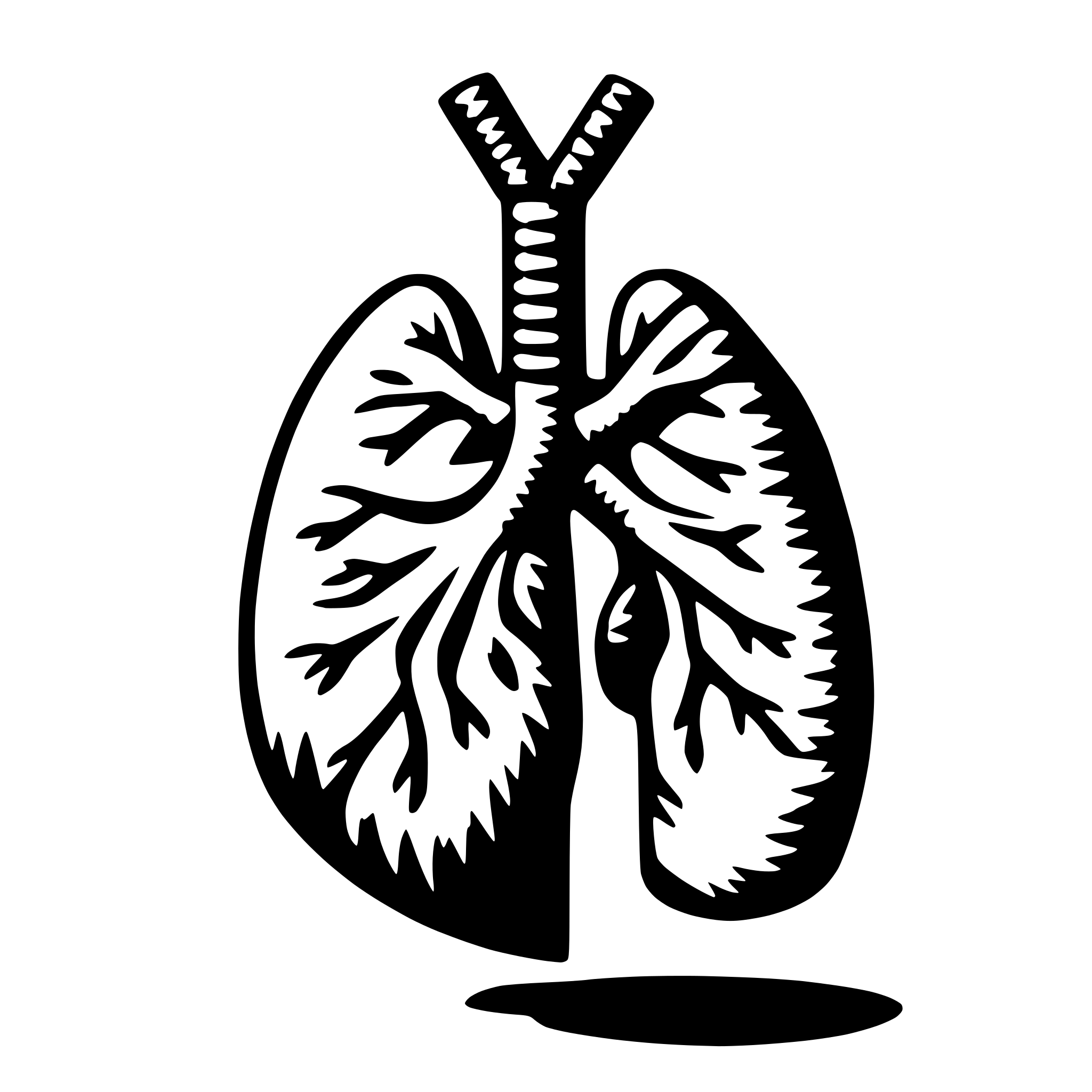 AI-generated SVG of a lung
