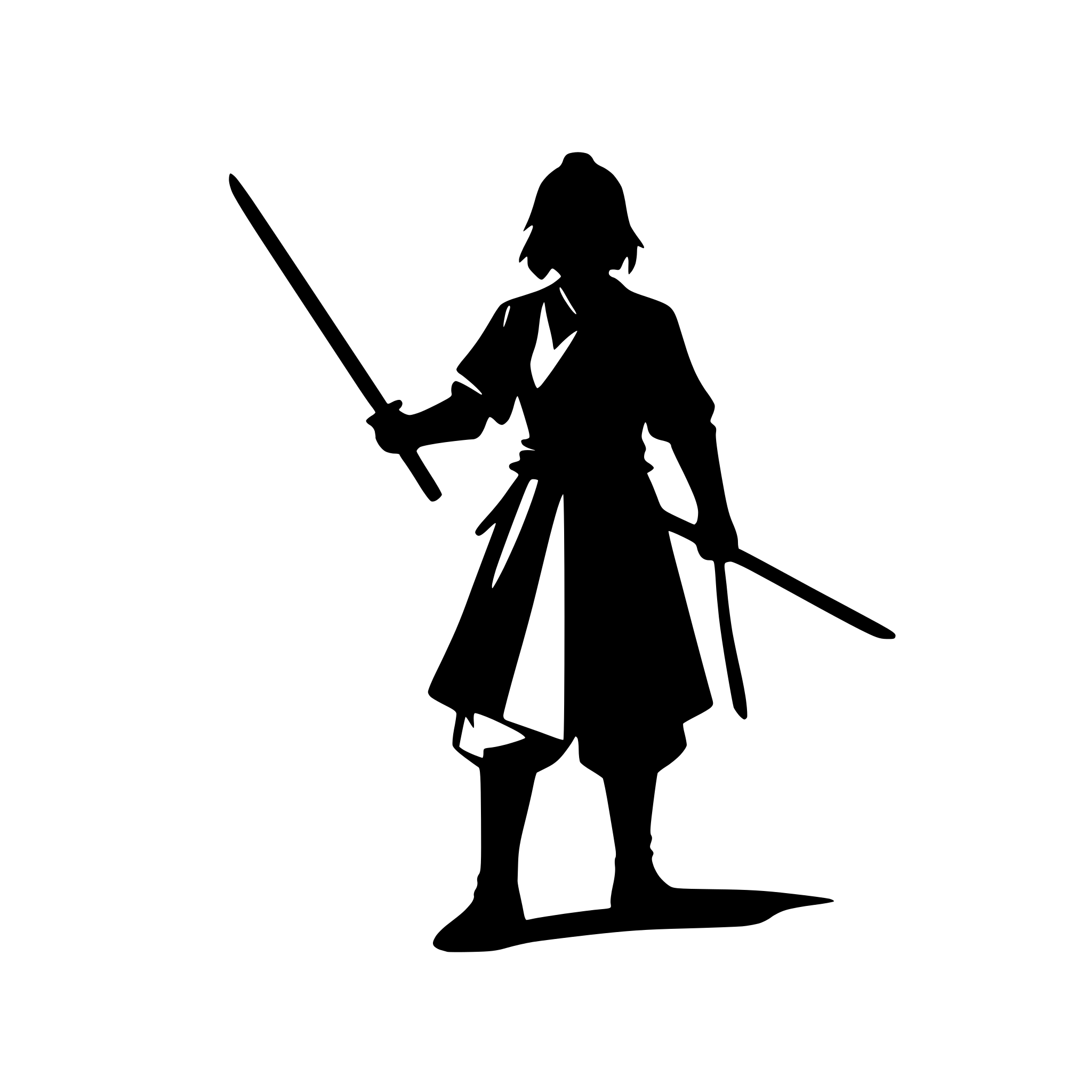 AI-generated SVG of a samurai holding a sword