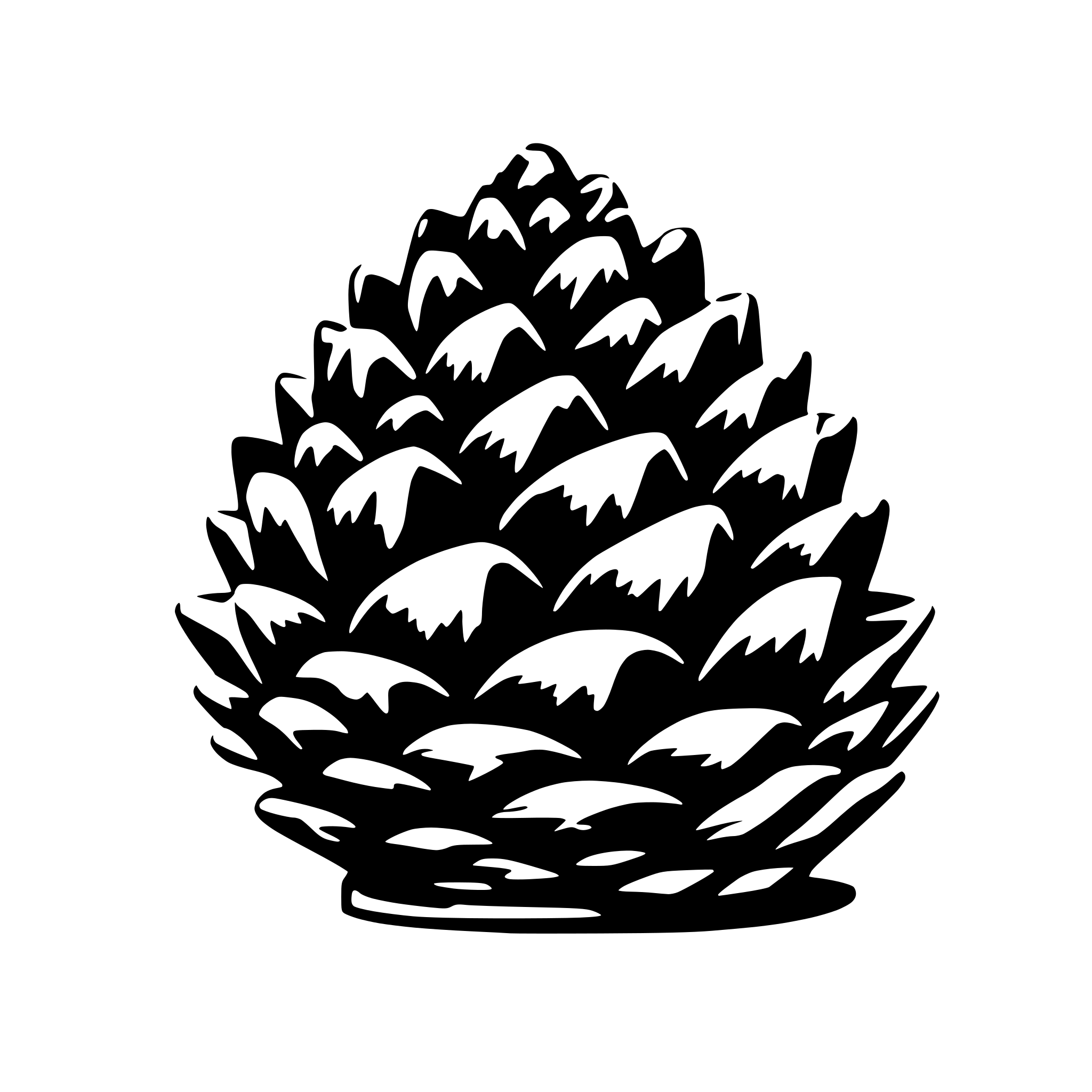 AI-generated SVG of 'pine cone pencil holder'