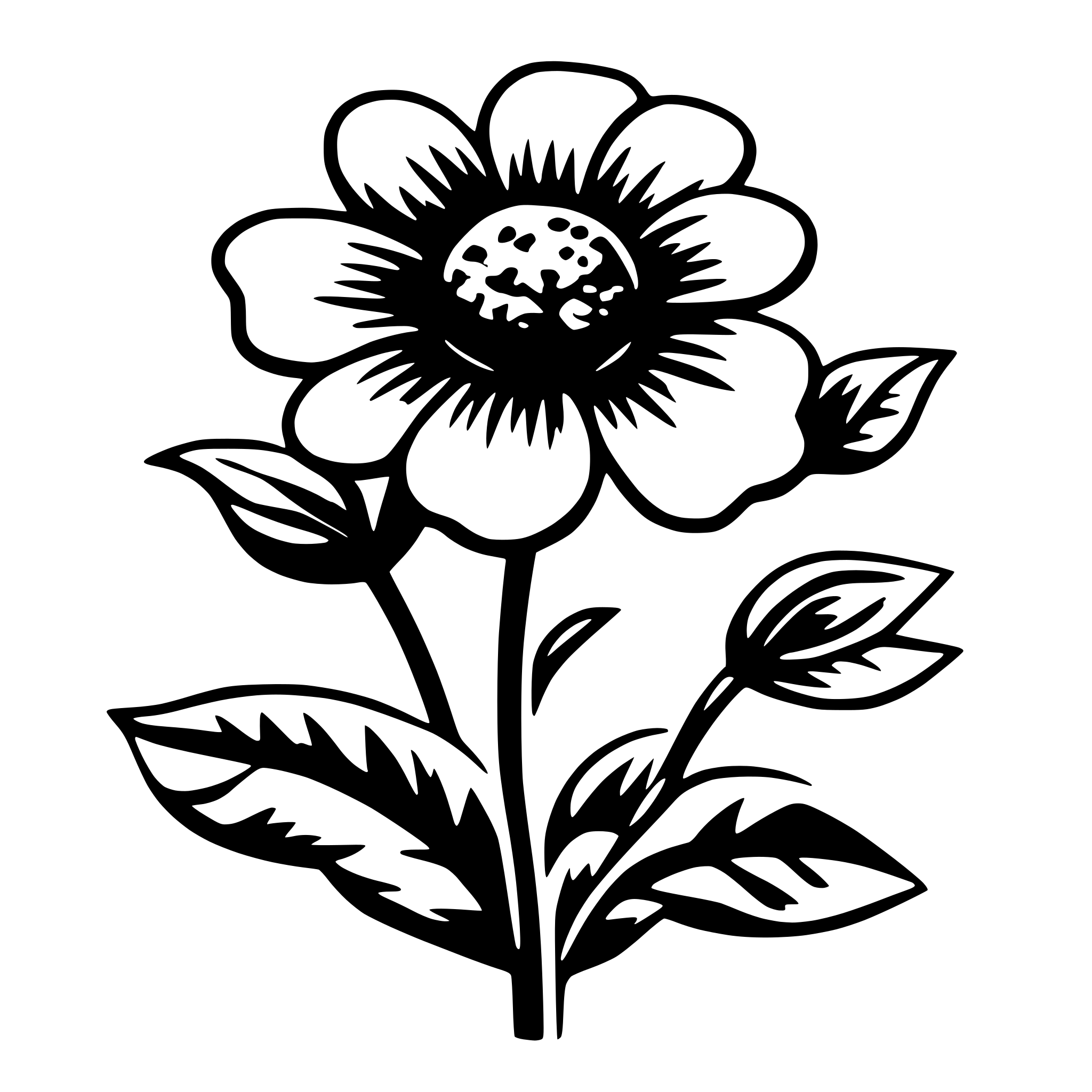 AI-generated SVG of a flower