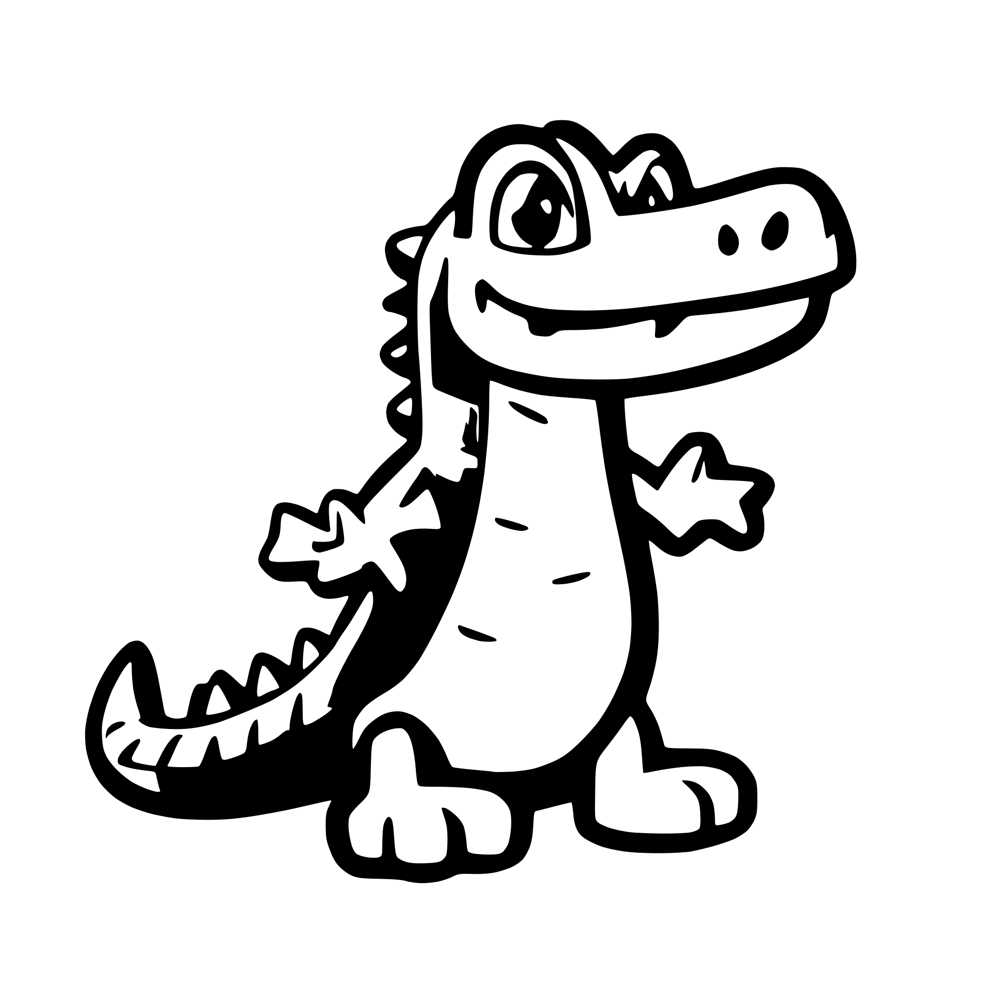 AI-generated SVG of a alligator