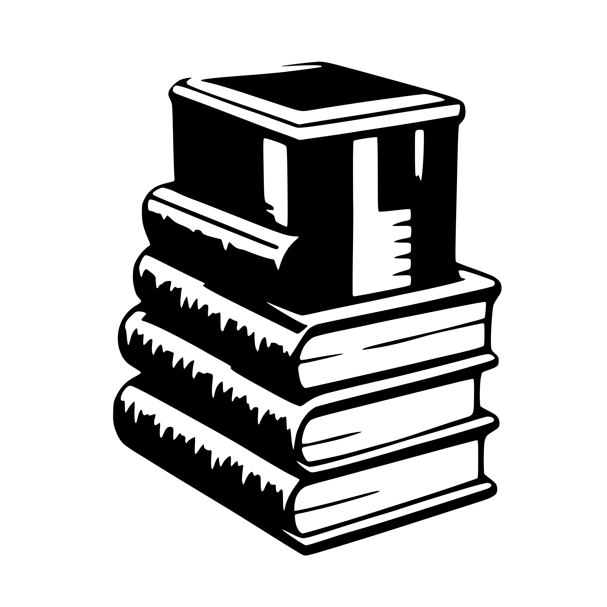 AI-generated SVG of a A stack of 3 books stacked vertically