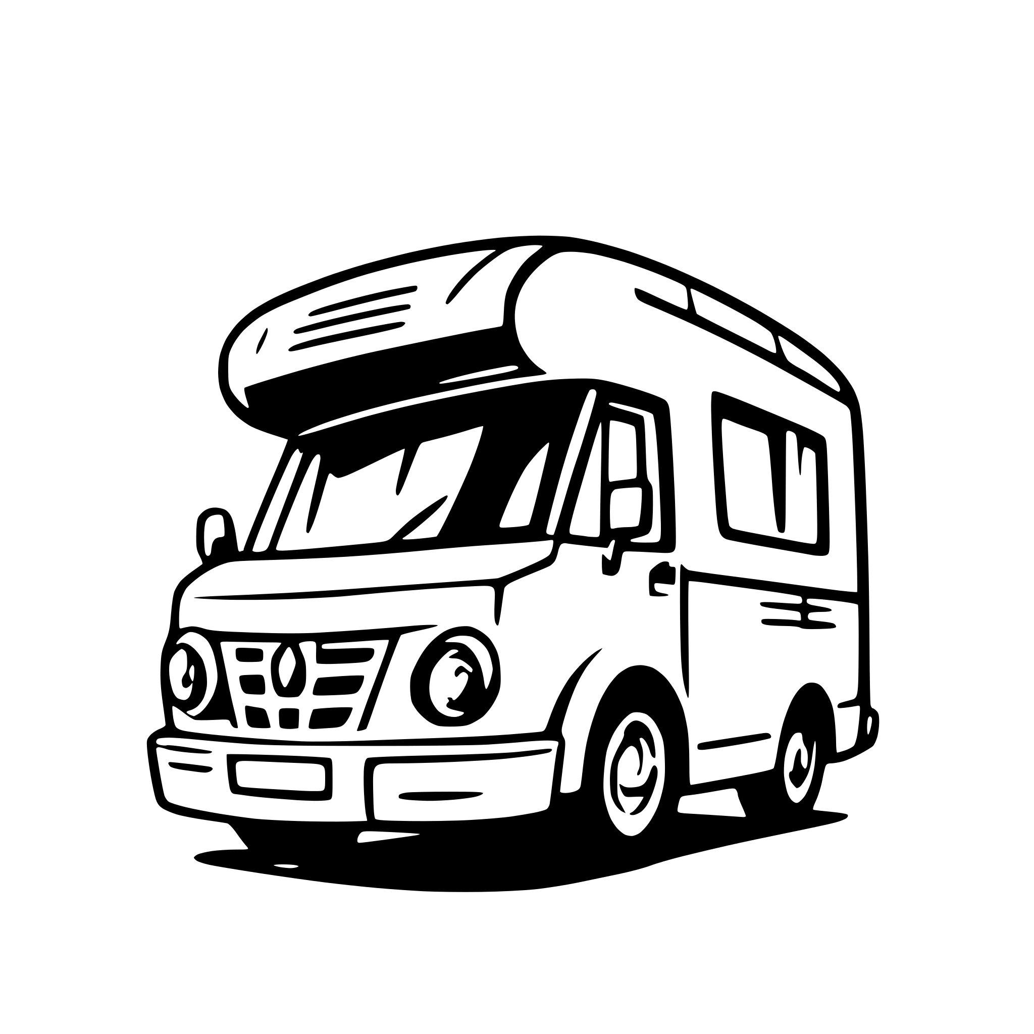 AI-generated SVG of 'motorhome for logo'