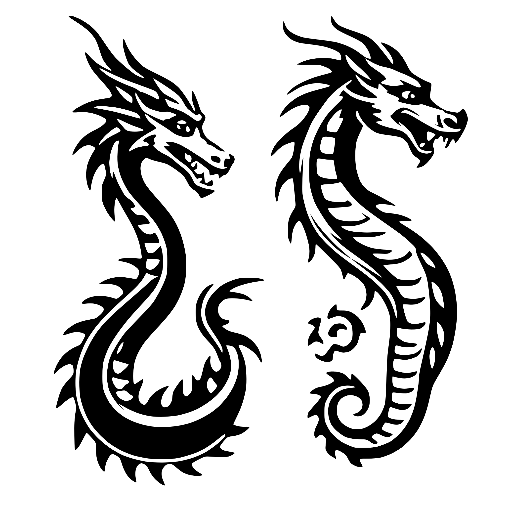 AI-generated SVG of a Vietnamese dragon motifs with mythical designs