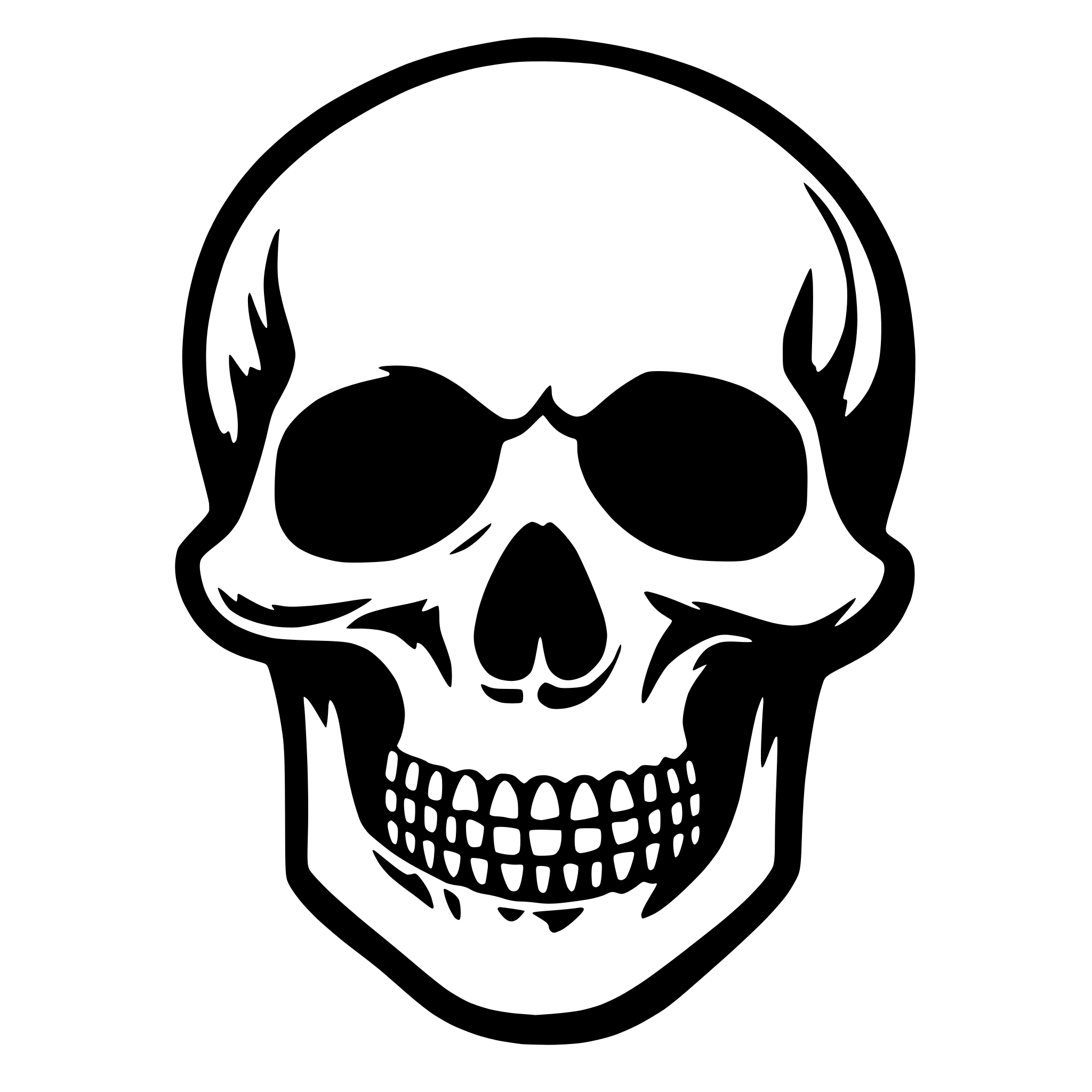 AI-generated SVG of a skull