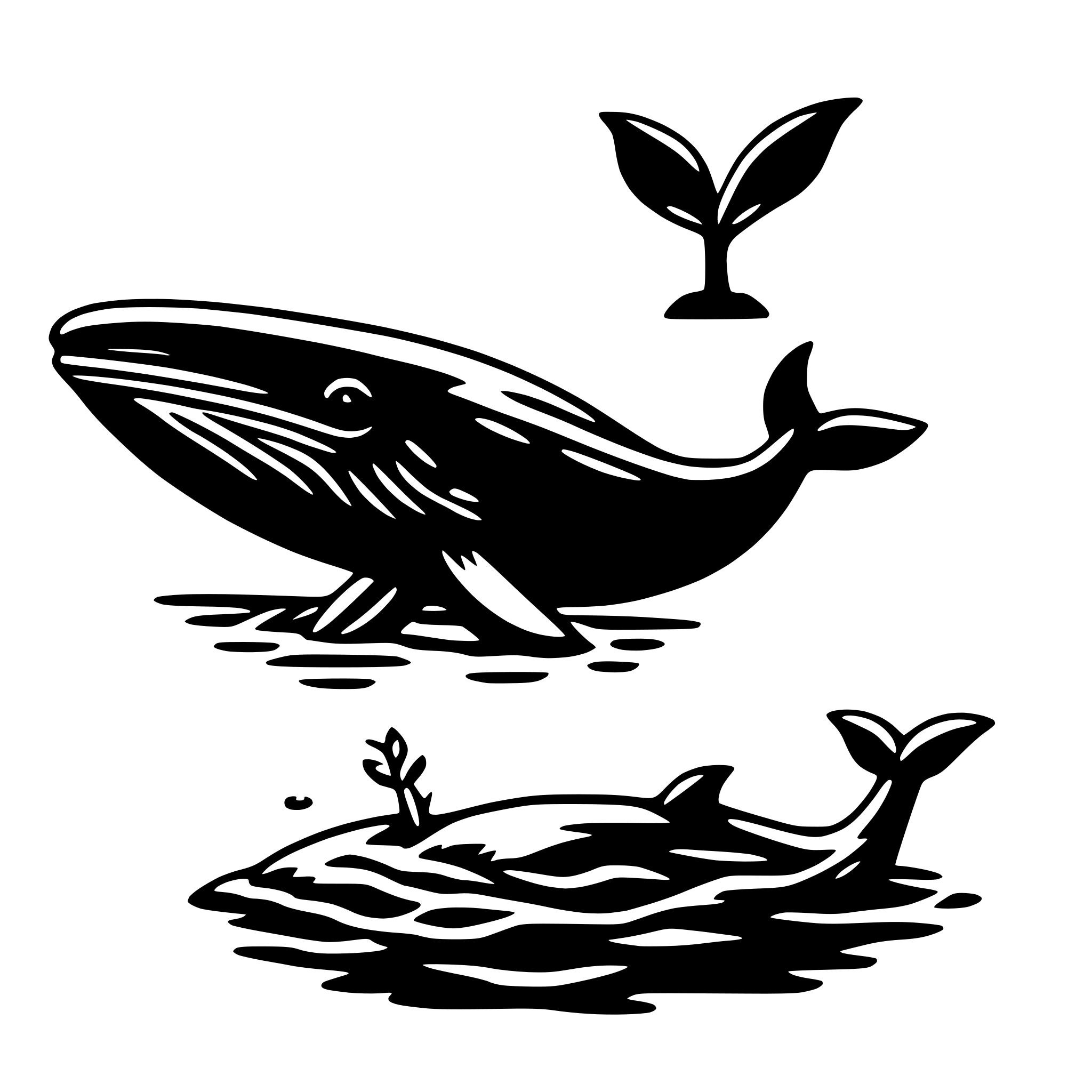 AI-generated SVG of a whale