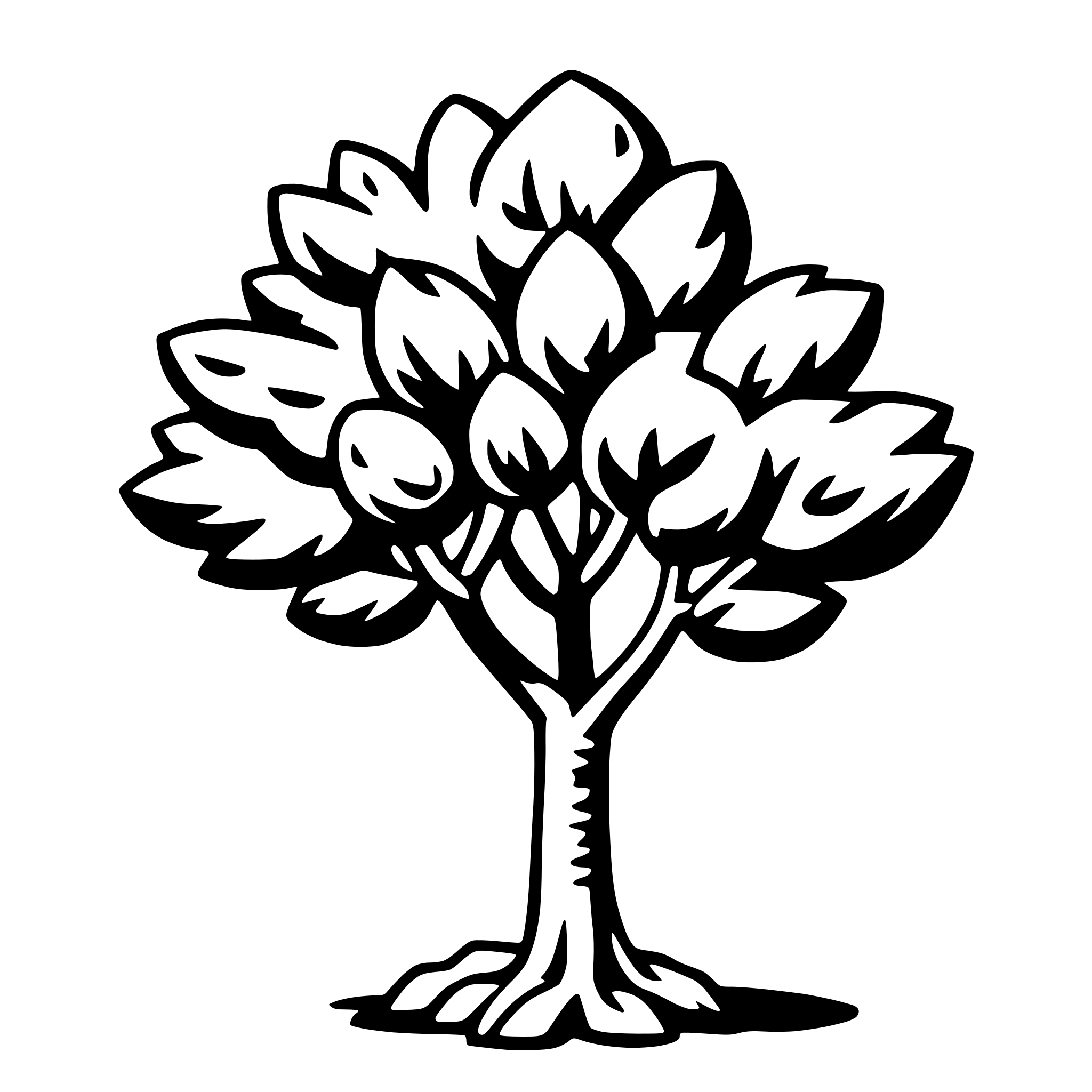 AI-generated SVG of a olive tree