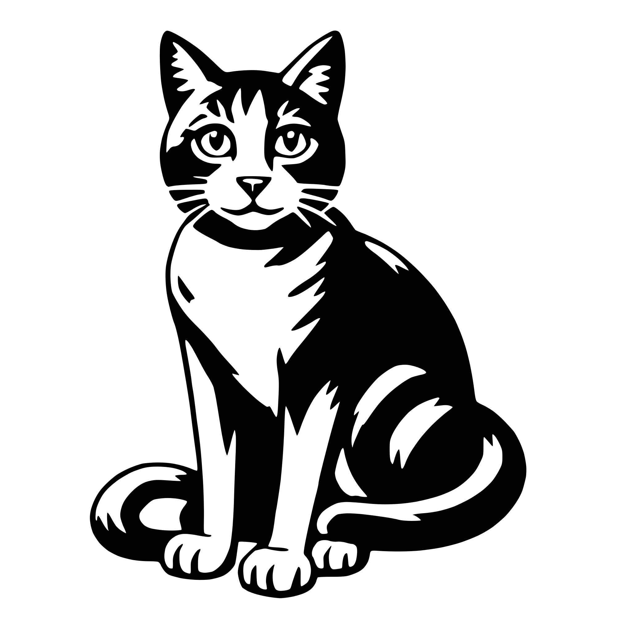 AI-generated SVG of 'black cat'