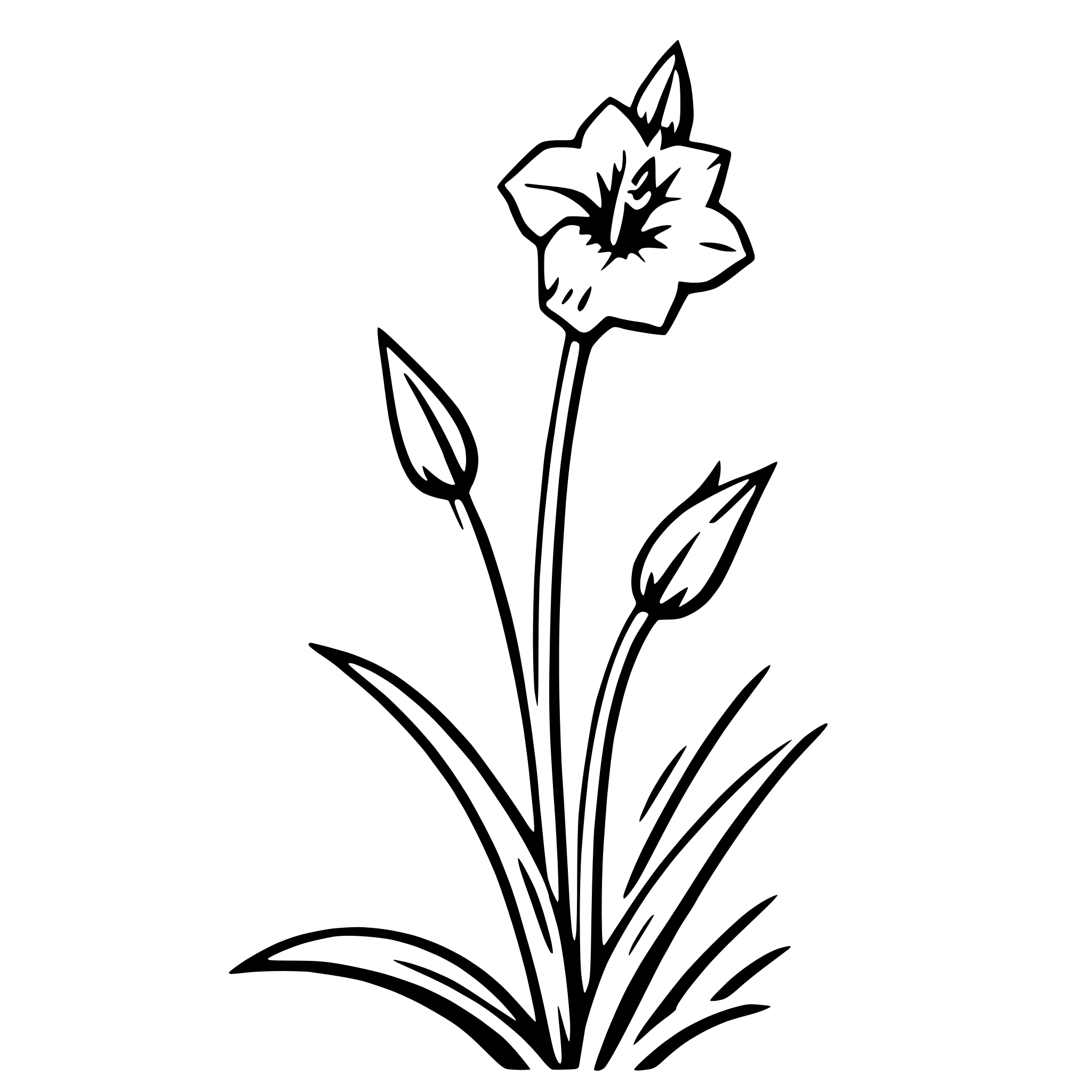 AI-generated SVG of 'gladiolus'