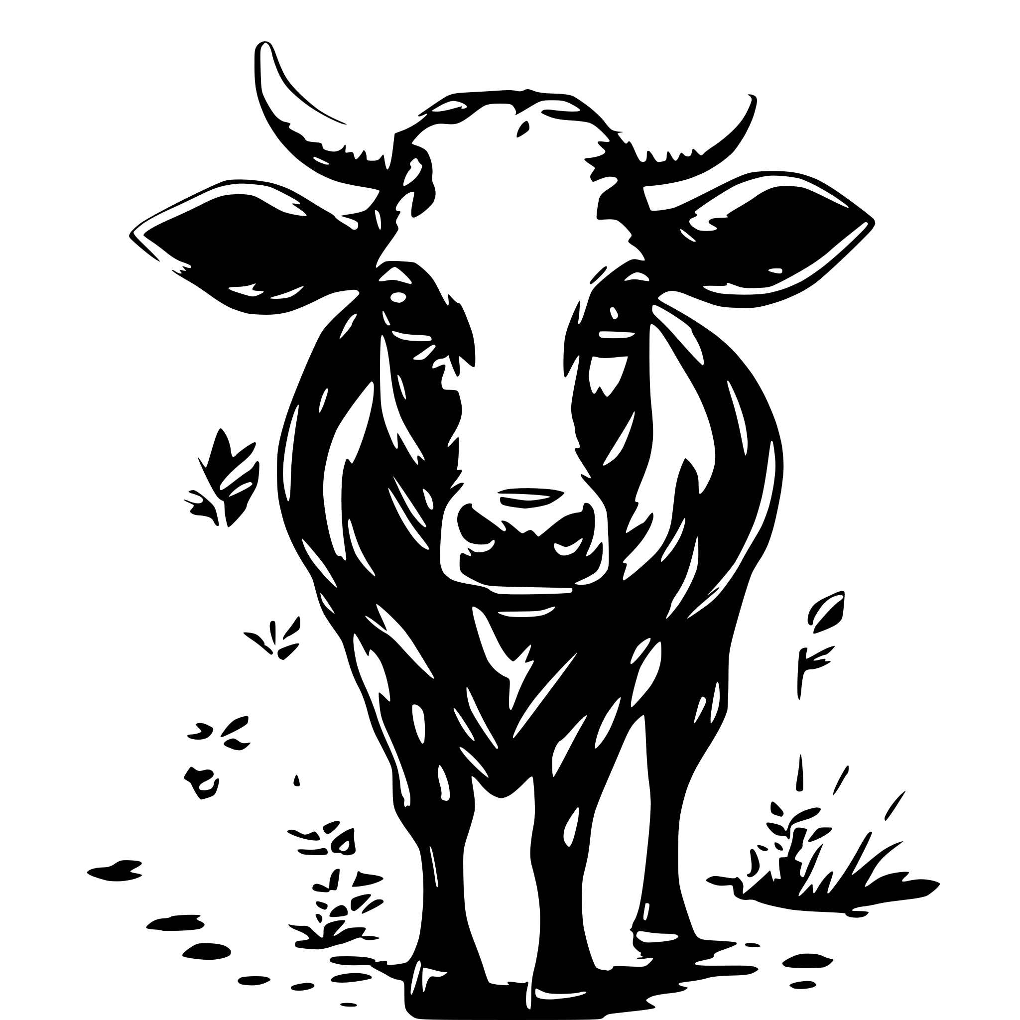 AI-generated SVG of a Vache