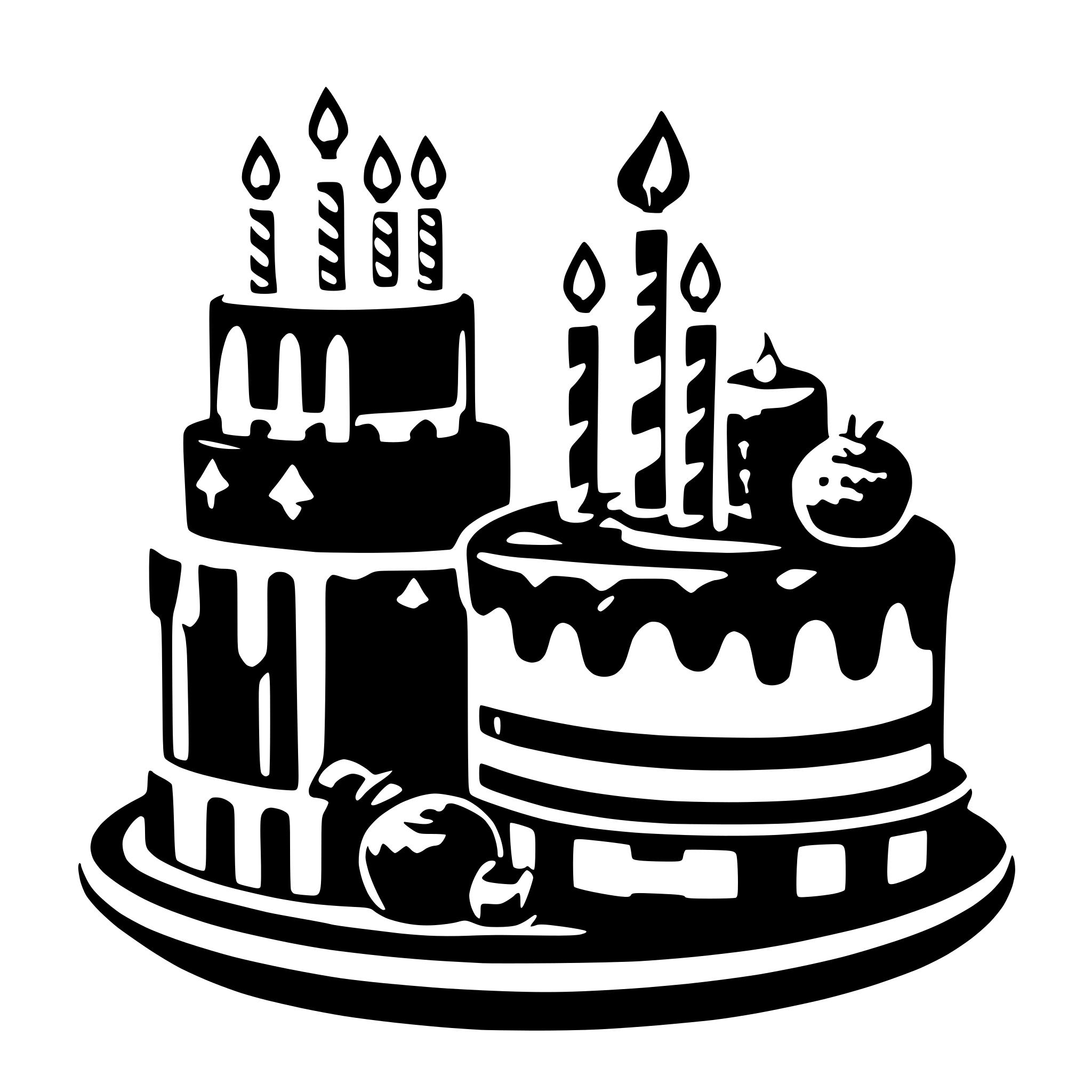AI-generated SVG of a Happy Birthday sign with birthday cake