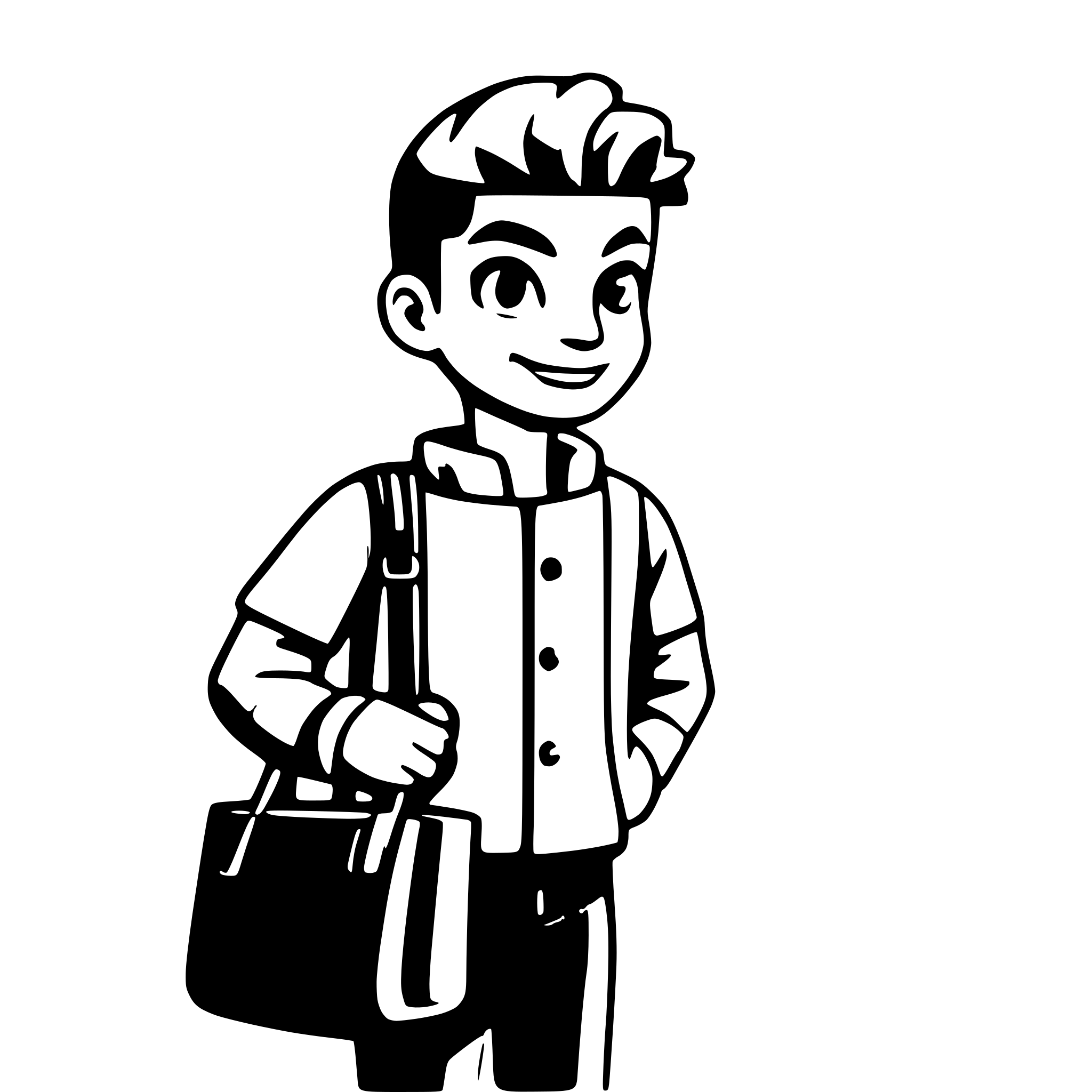 AI-generated SVG of 'man with bag'