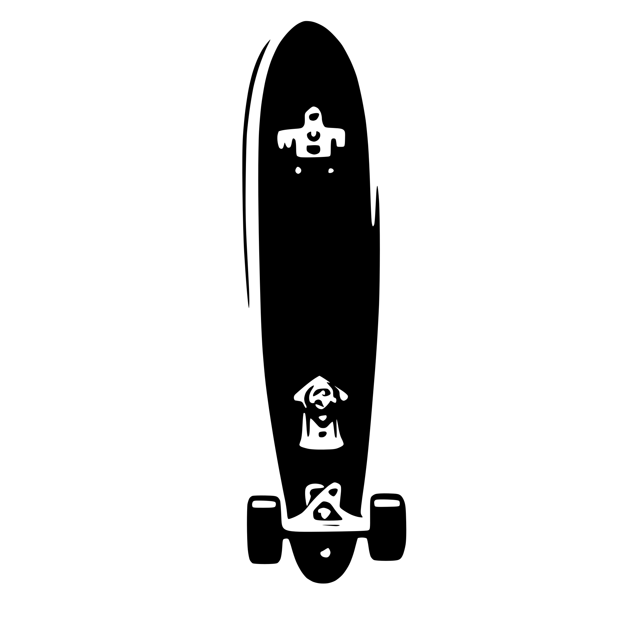 AI-generated SVG of 'bean skateboard'
