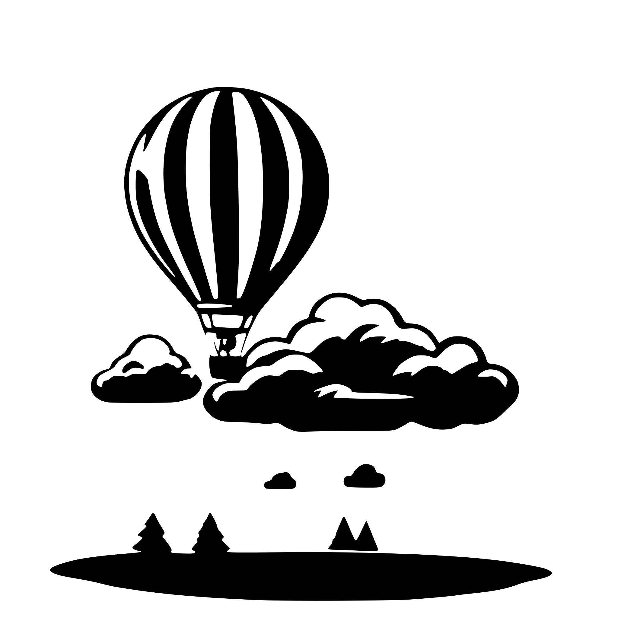 AI-generated SVG of 'ballon et nuage'