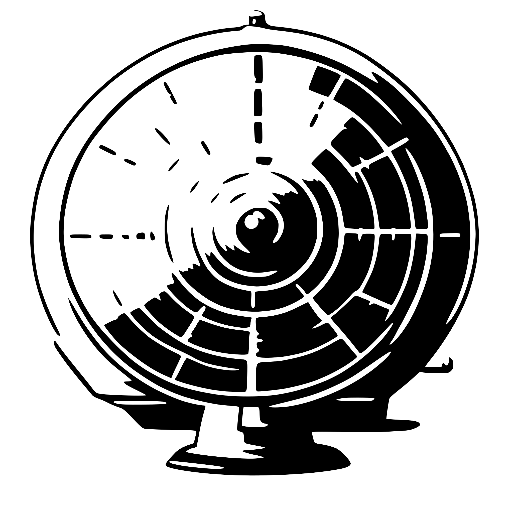 AI-generated SVG of a radar rotatif