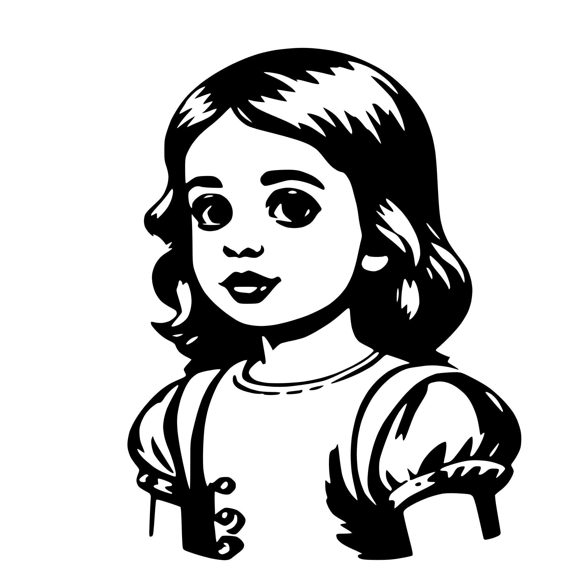 AI-generated SVG of a baby girl