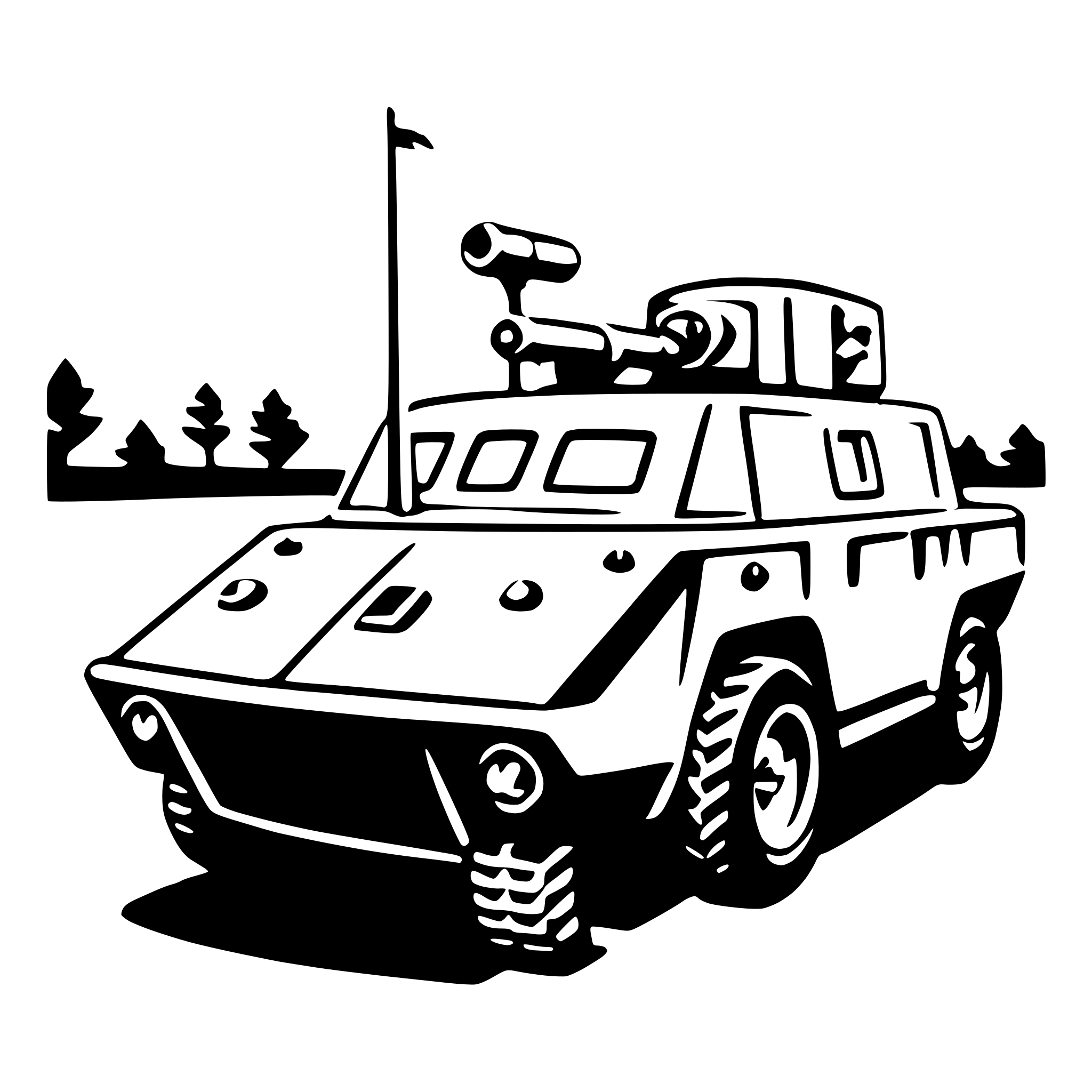 AI-generated SVG of a armored personnel carrier