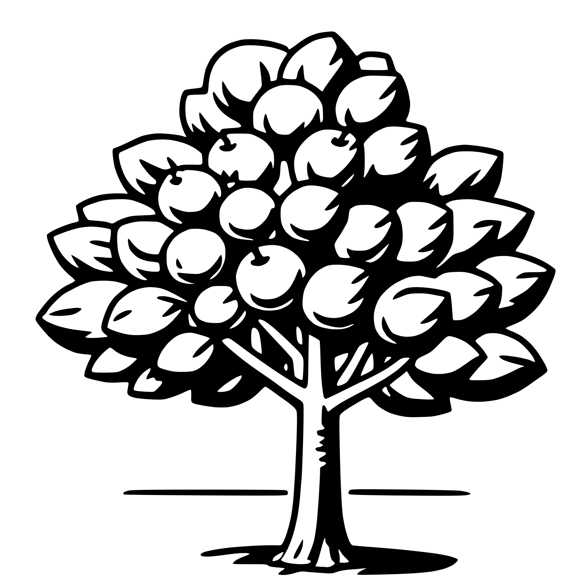 AI-generated SVG of a apple tree