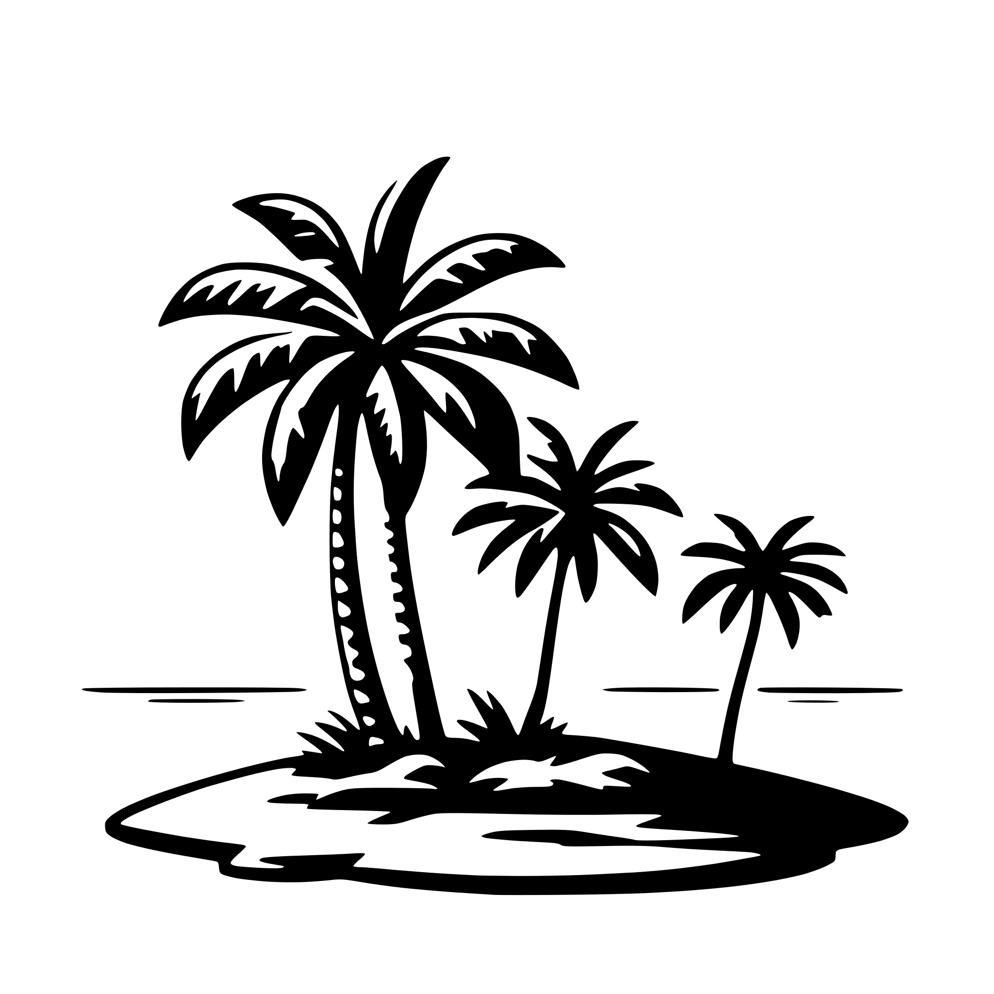 AI-generated SVG of 'island with palm'