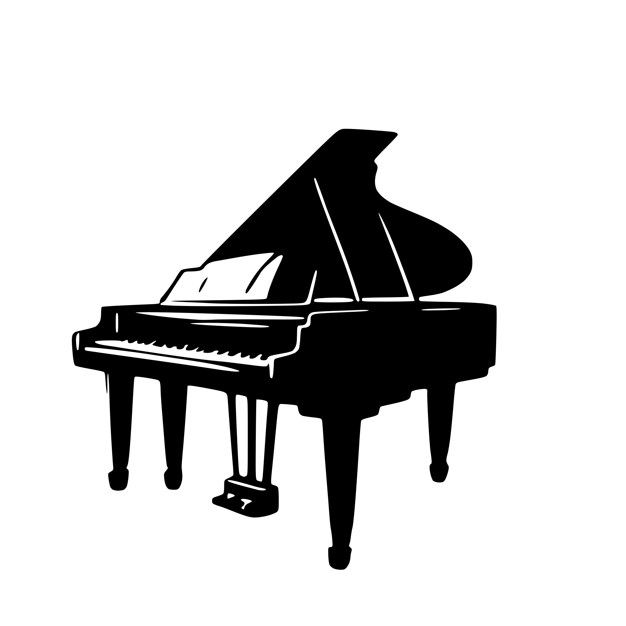 AI-generated SVG of a create a vector image with not too many details, monocrom. piano and guitar with notes