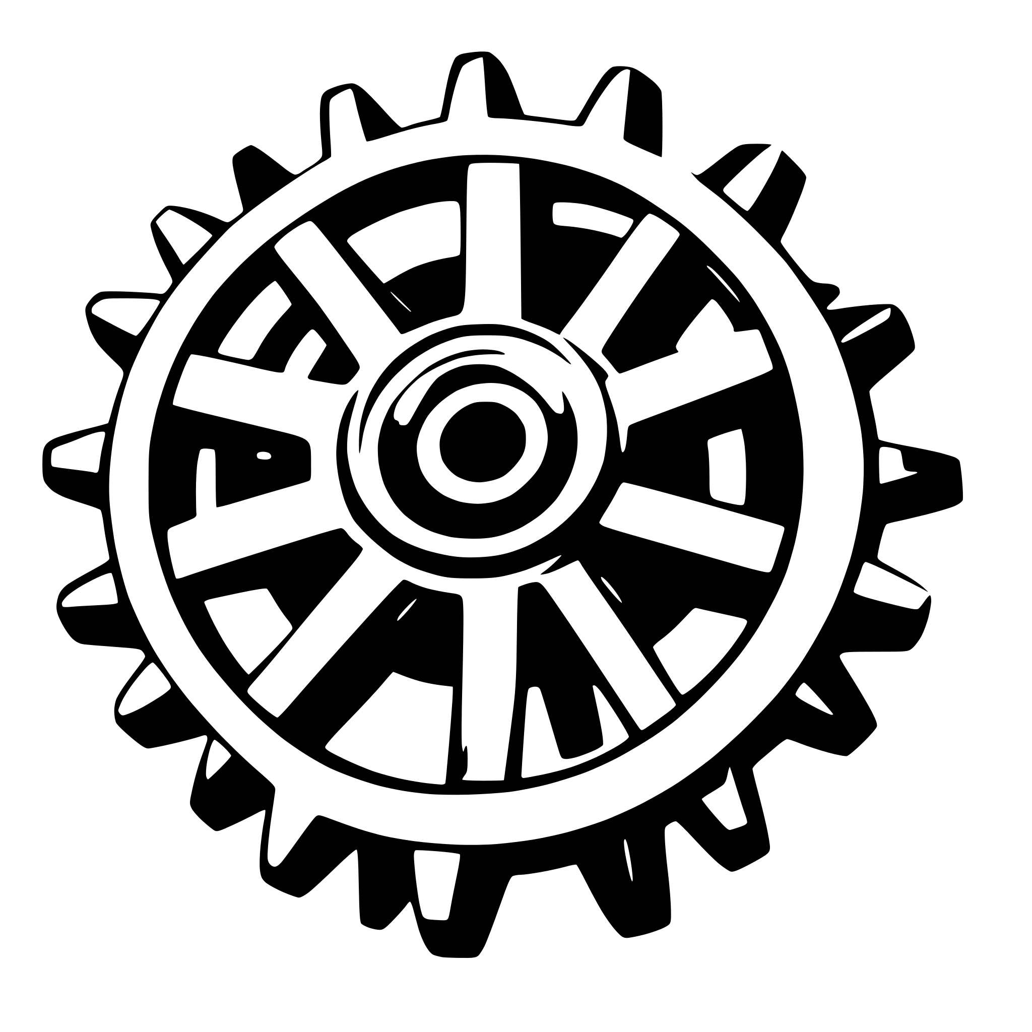 AI-generated SVG of 'gear on a transparent background'