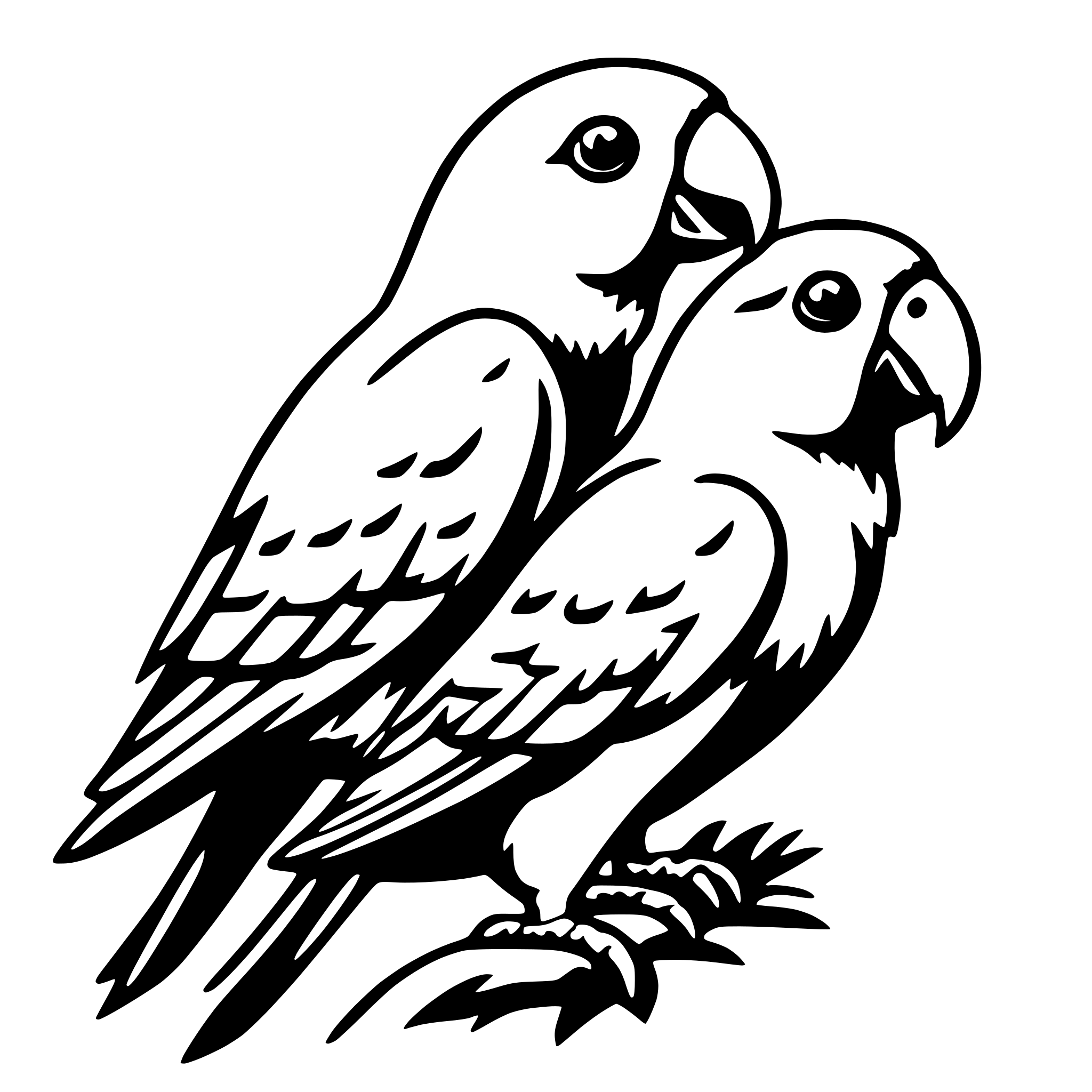 AI-generated SVG of a parrot