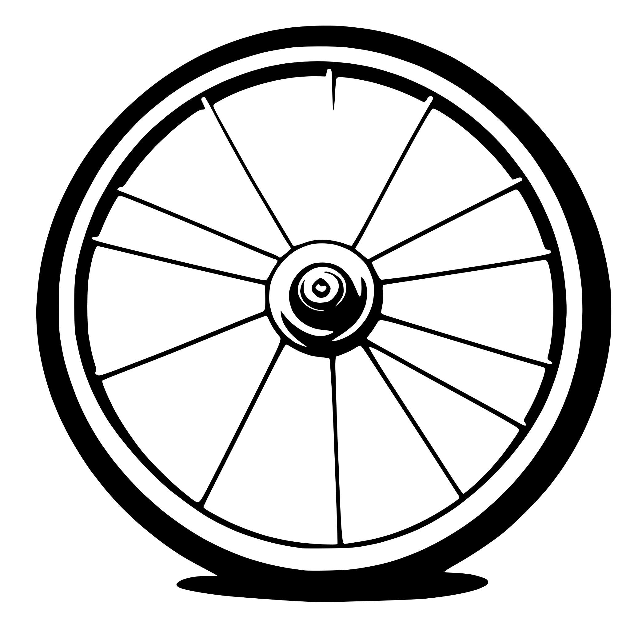 AI-generated SVG of a bicycle wheel