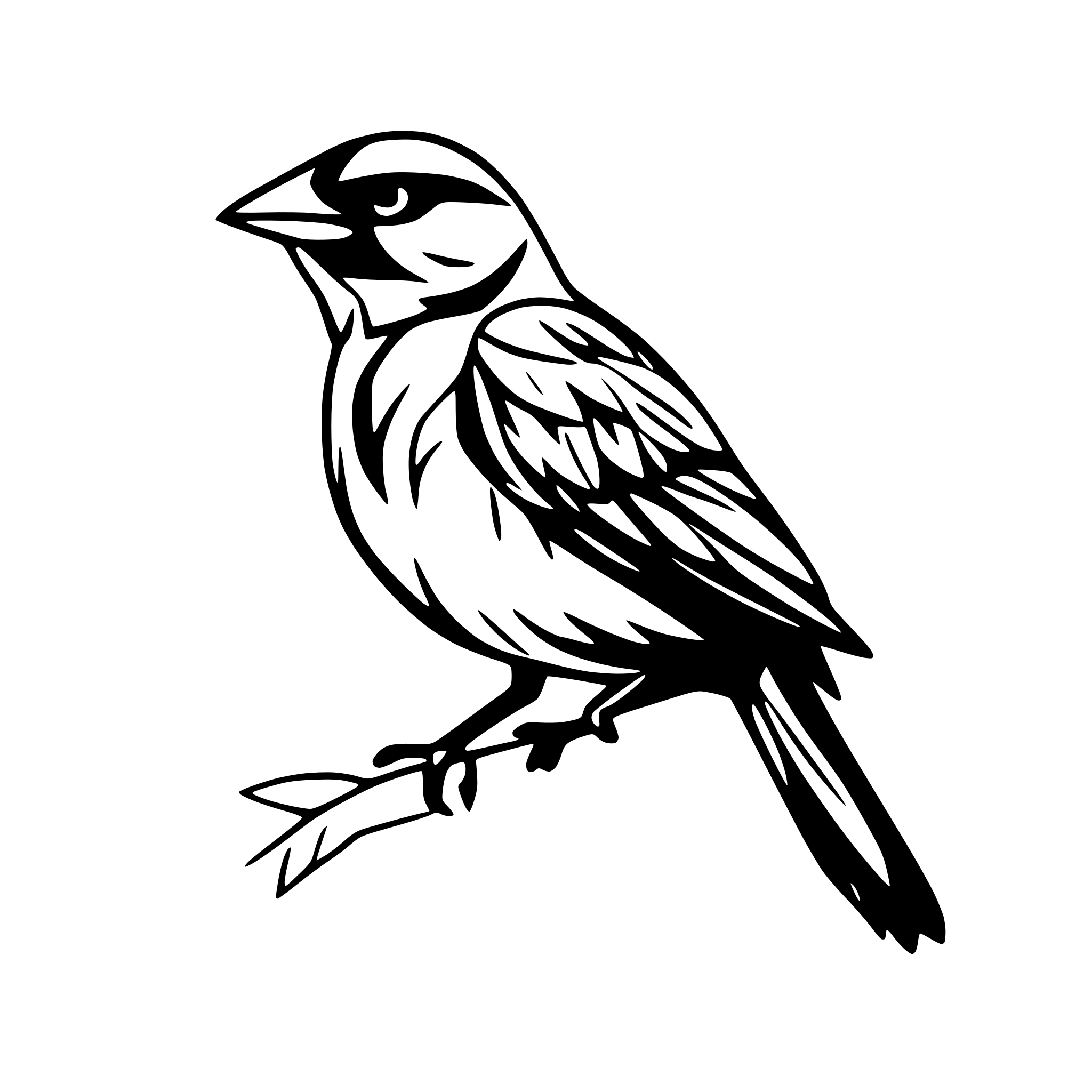 AI-generated SVG of a baltimore oriole bird