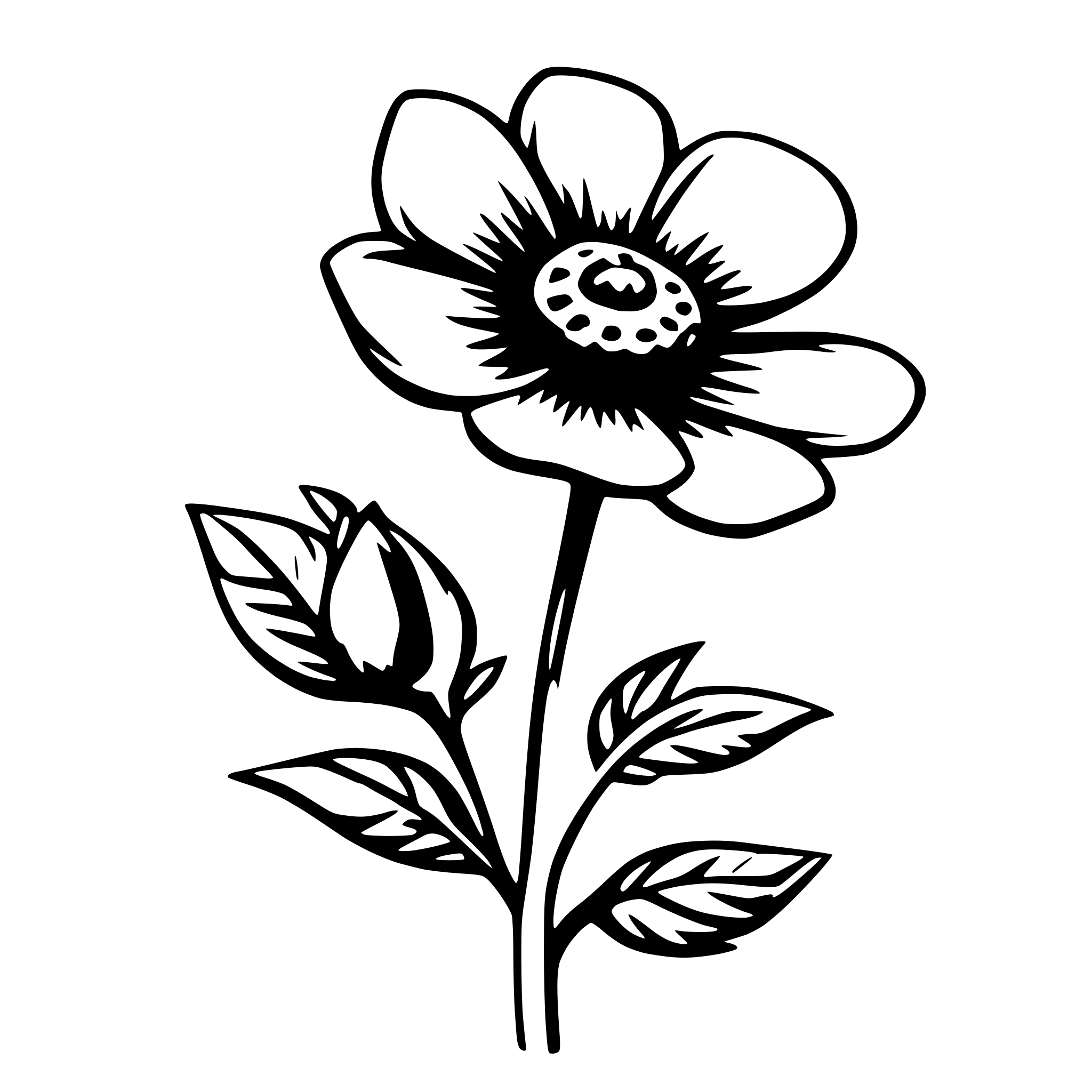 AI-generated SVG of a flower