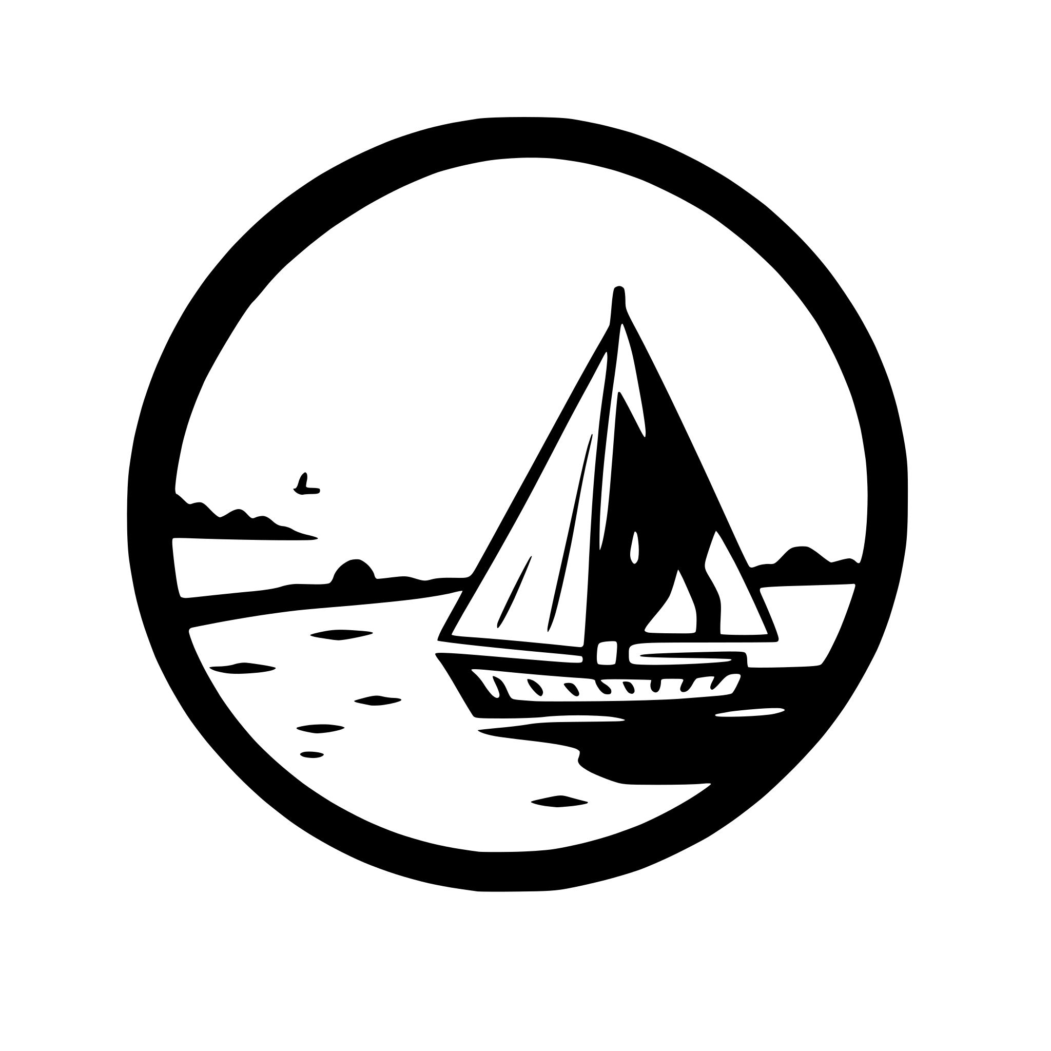 AI-generated SVG of a sailing boat at sunset