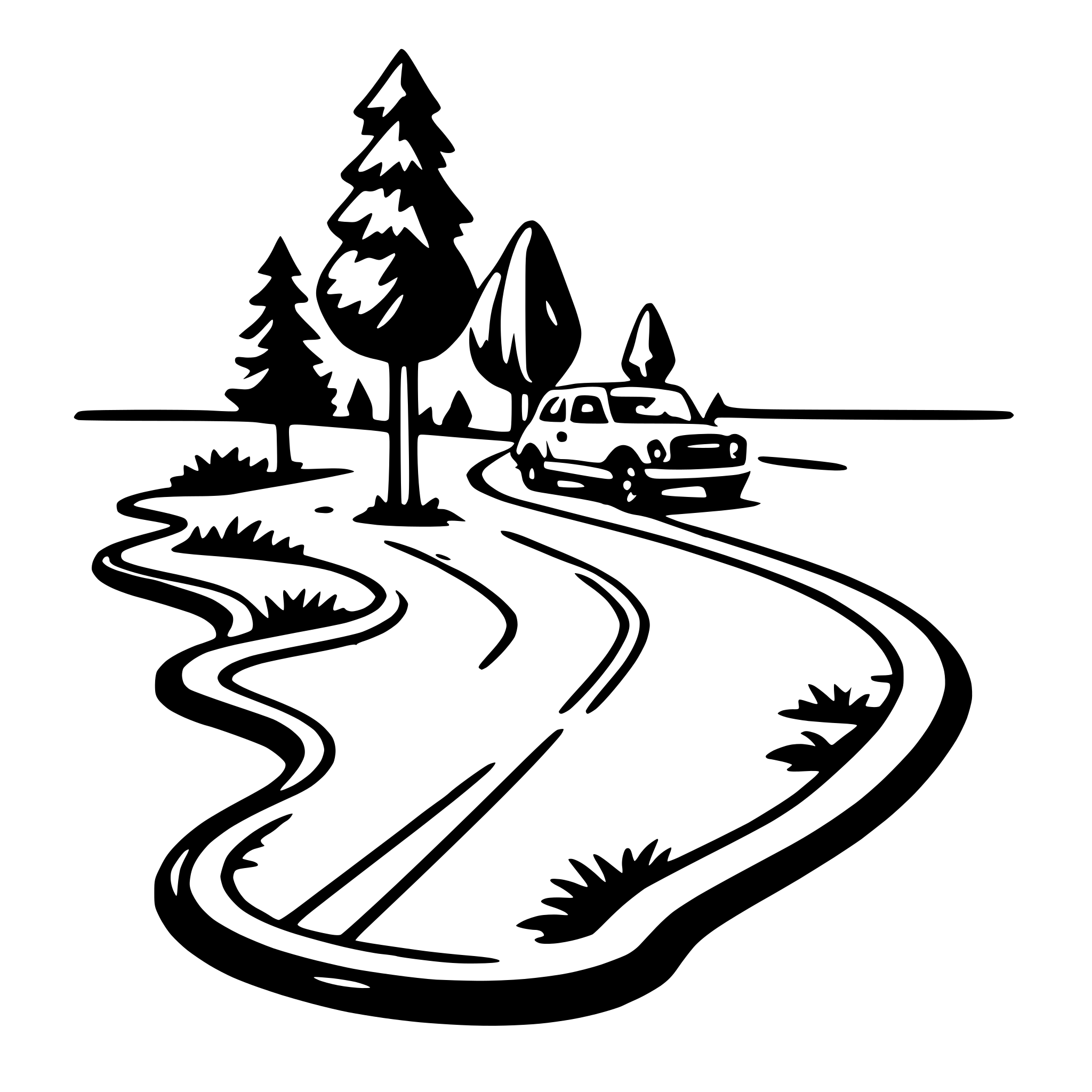 AI-generated SVG of 'road trip map'