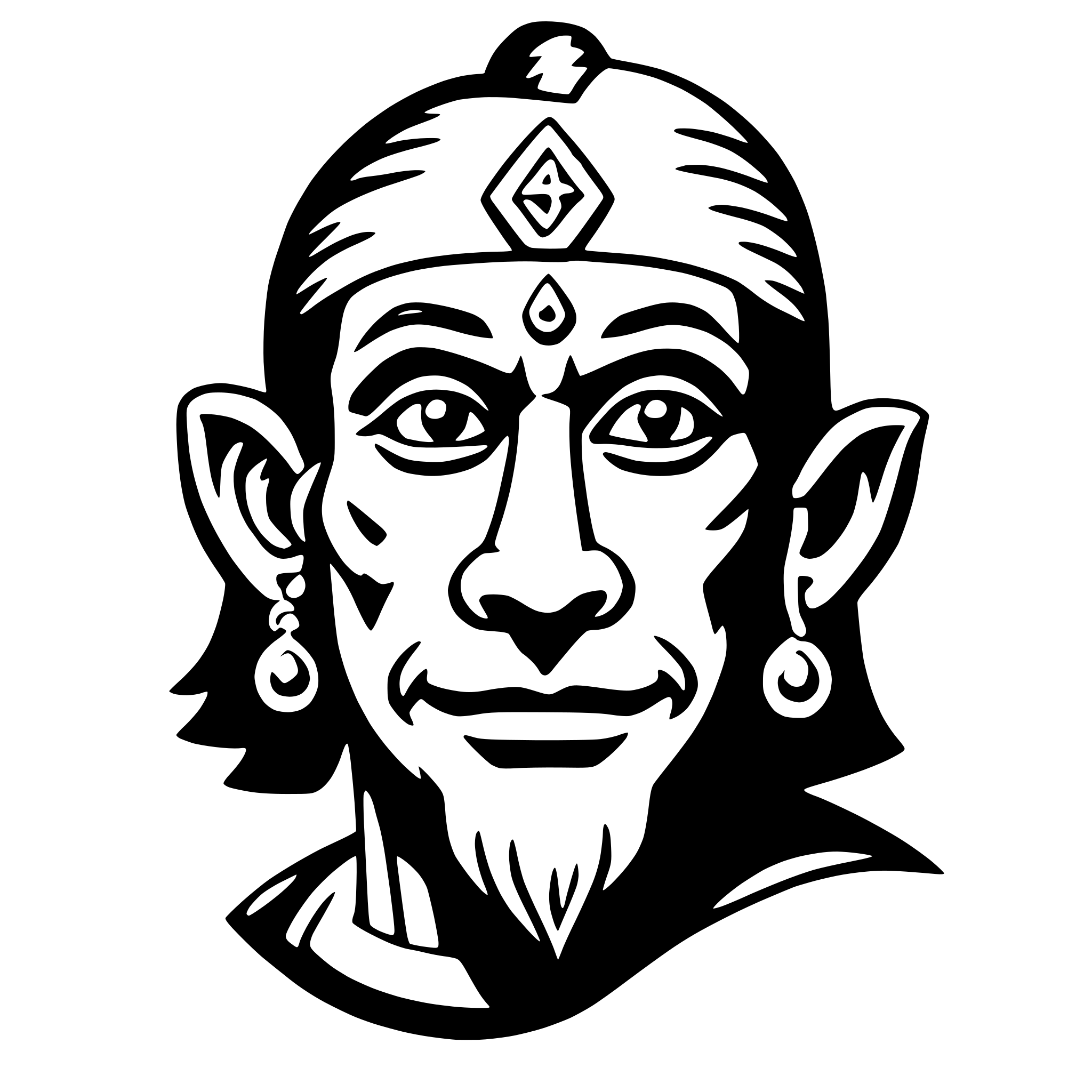 AI-generated SVG of a hanuman
