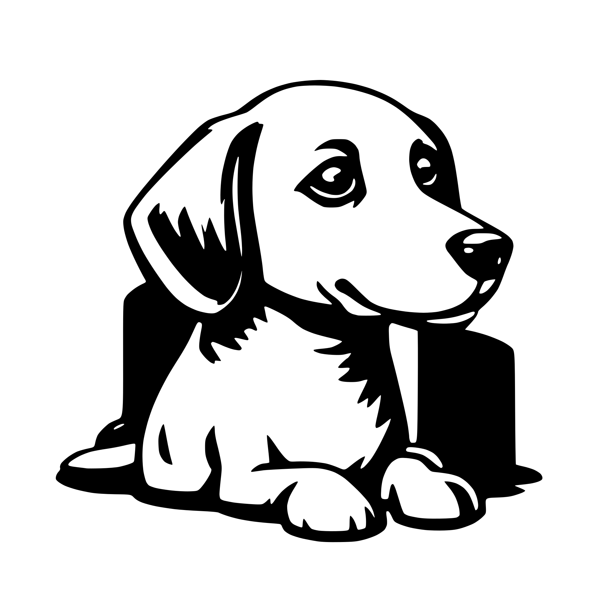 AI-generated SVG of a simple dog
