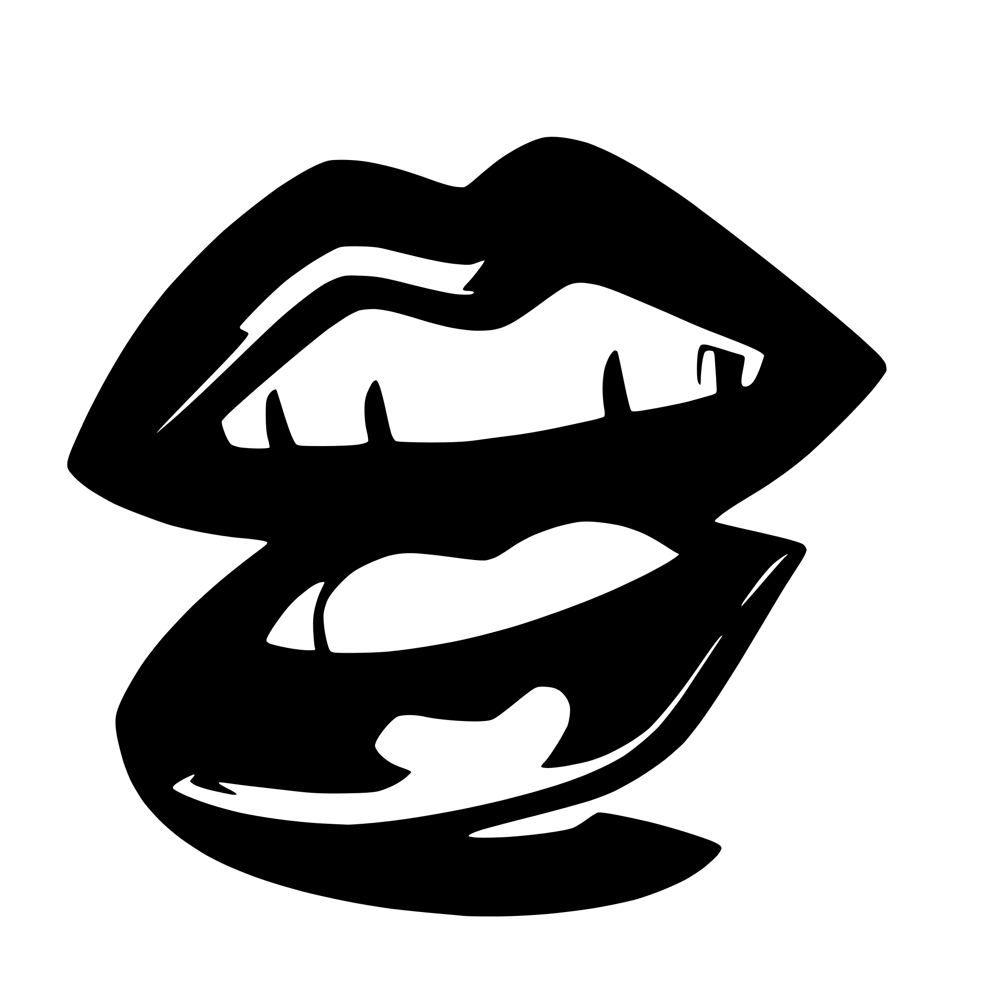 AI-generated SVG of a red lips kiss