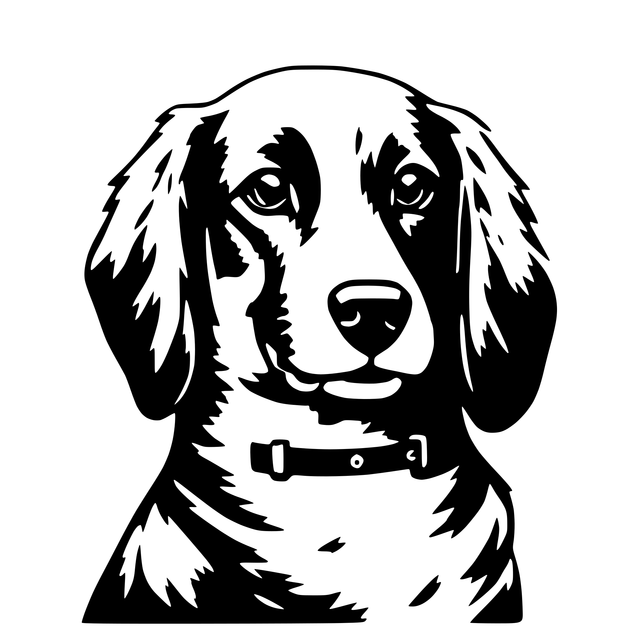 AI-generated SVG of 'i want a layered wood art from a dog american stephard'